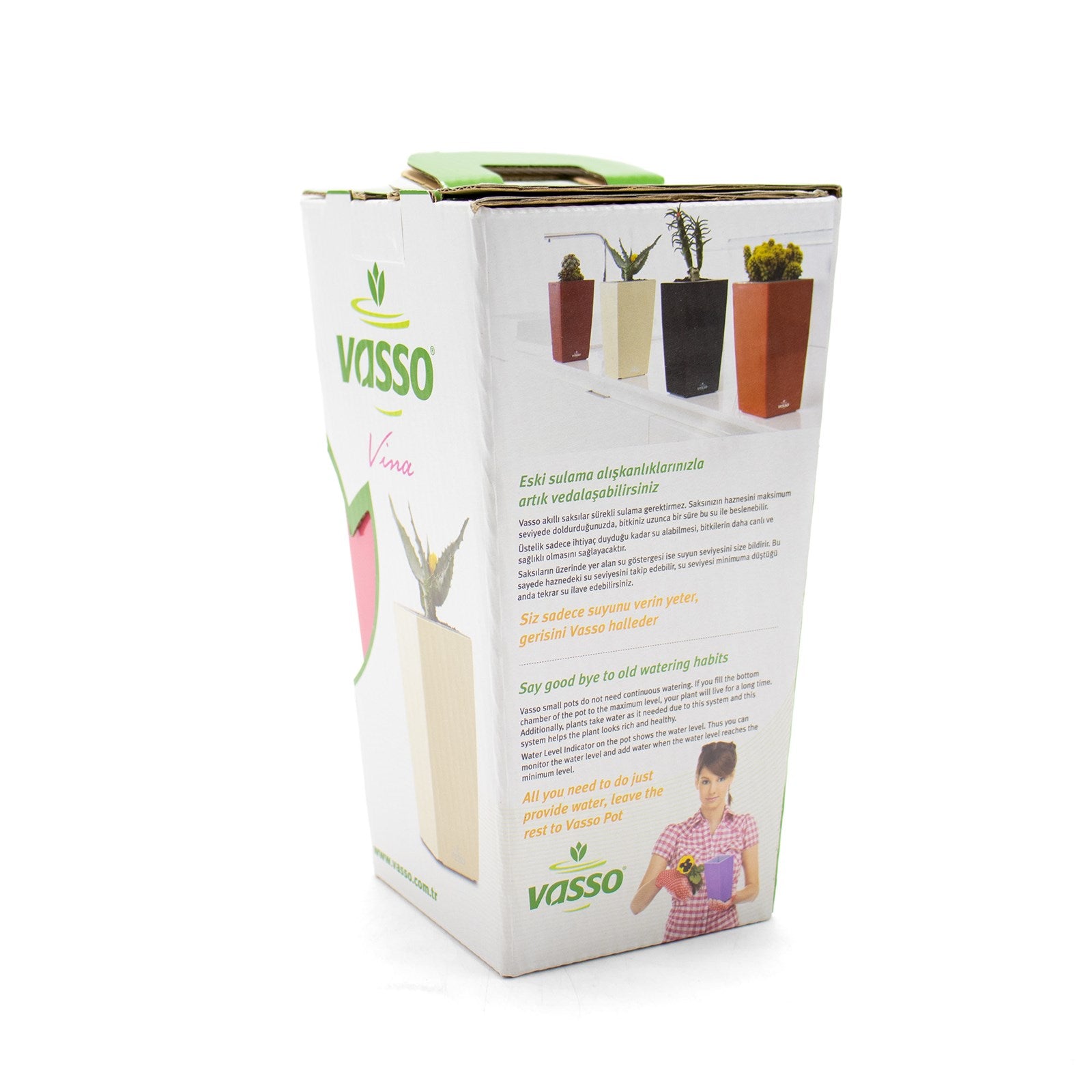 Vasso Kalika Vina Self Watering Pots Beige