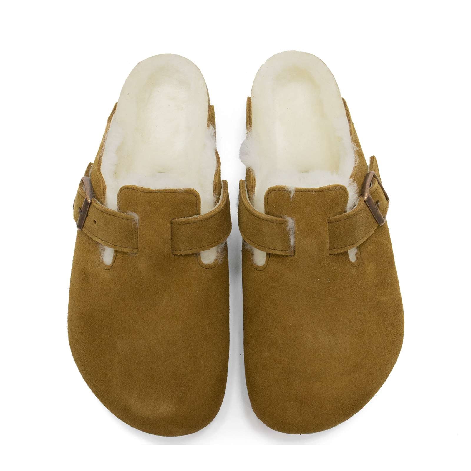 Birkenstock Men Boston Shearling Suede Clogs