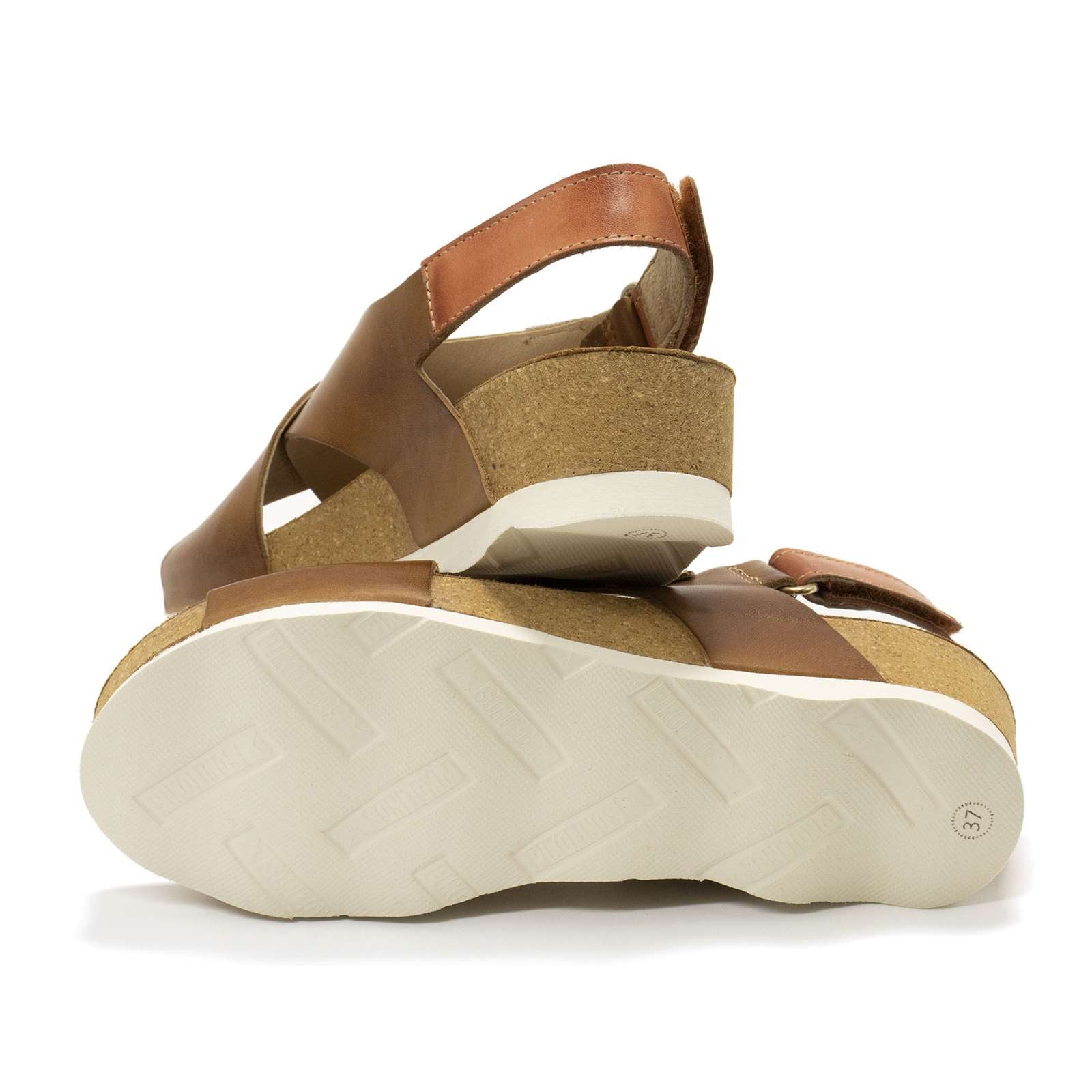 Pikolinos Women Mahon Leather Wedge Sandals