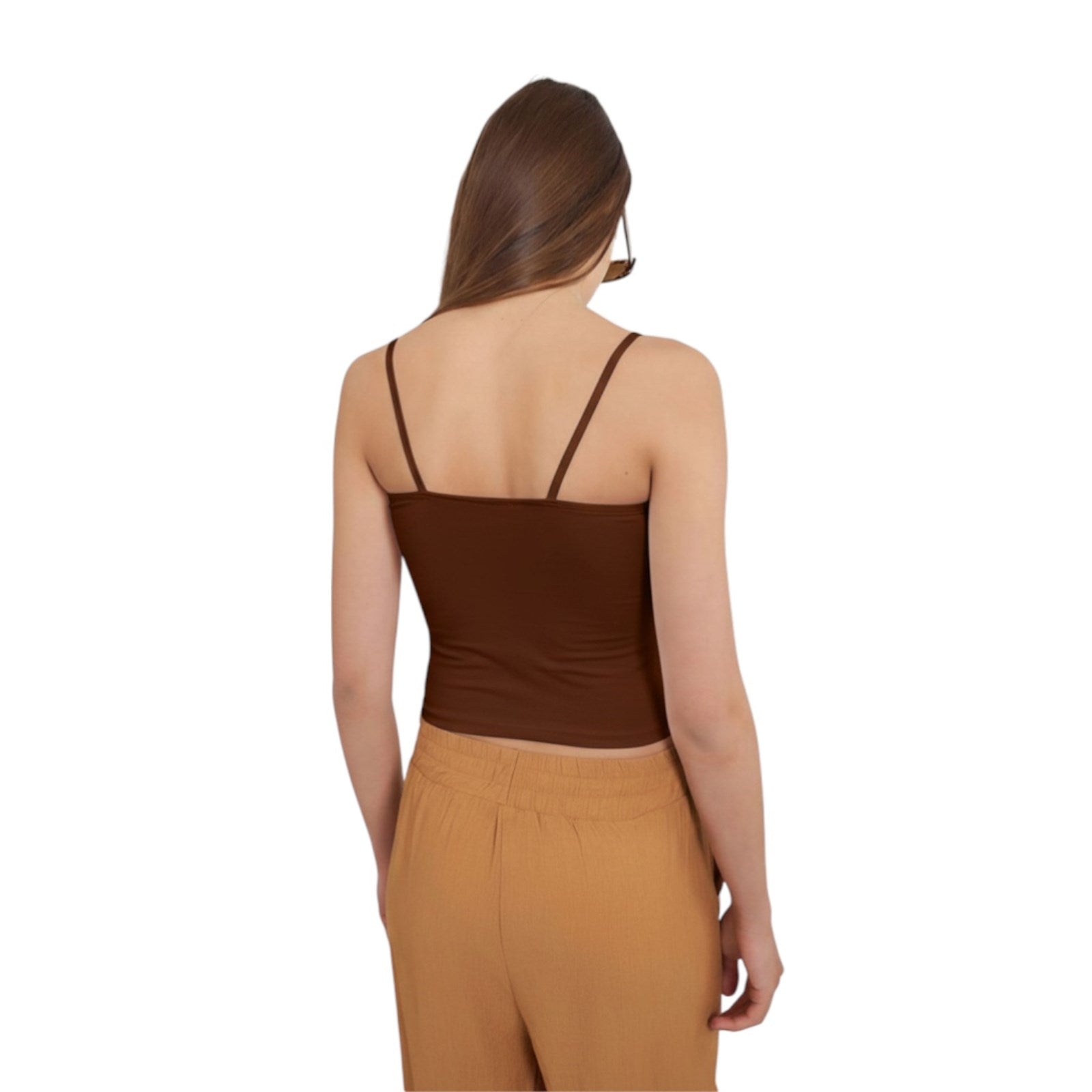 Ambar Women Minimalist Square Neck Slim Fit Cami Top