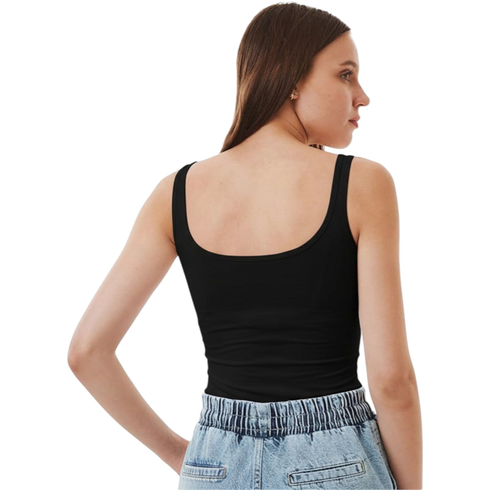 Ambar Women Basic Plain Top With Thick Straps