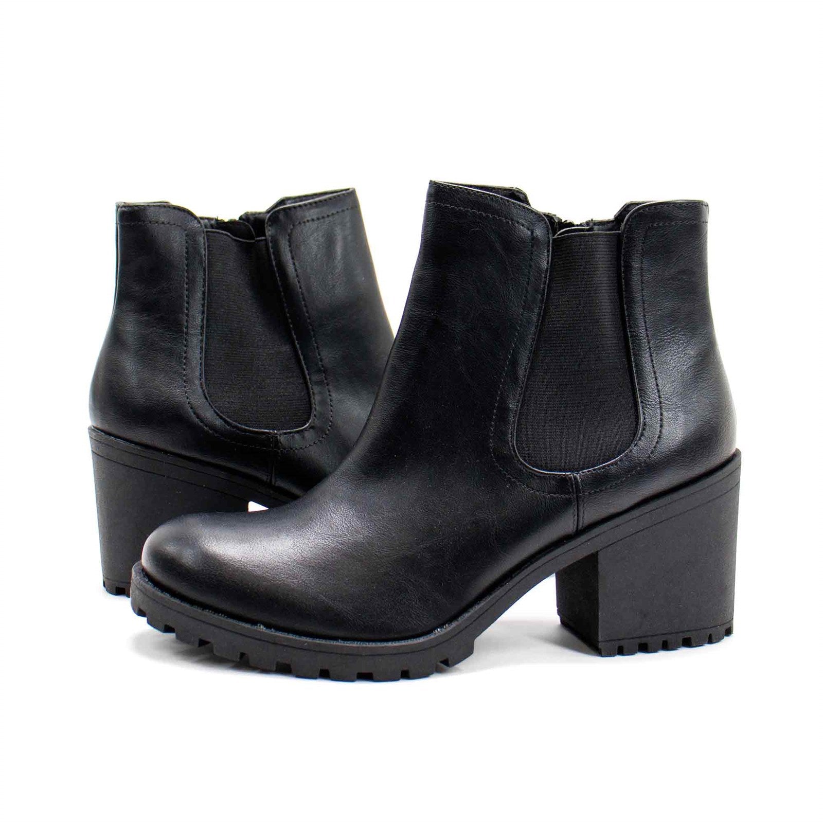 Sun+Stone Women Morghan Faux Leather Ankle Boots