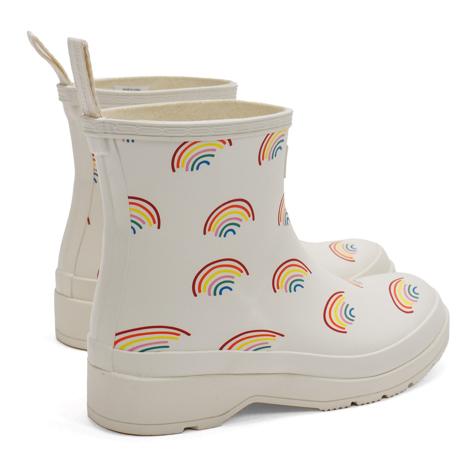 Hunter Women Play Mini Rainbow Print Short Rain Boots
