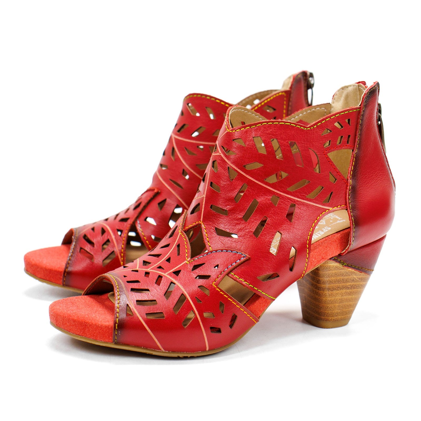 Spring Step Women L'artiste Icon Heeled Sandal With Cutout Details