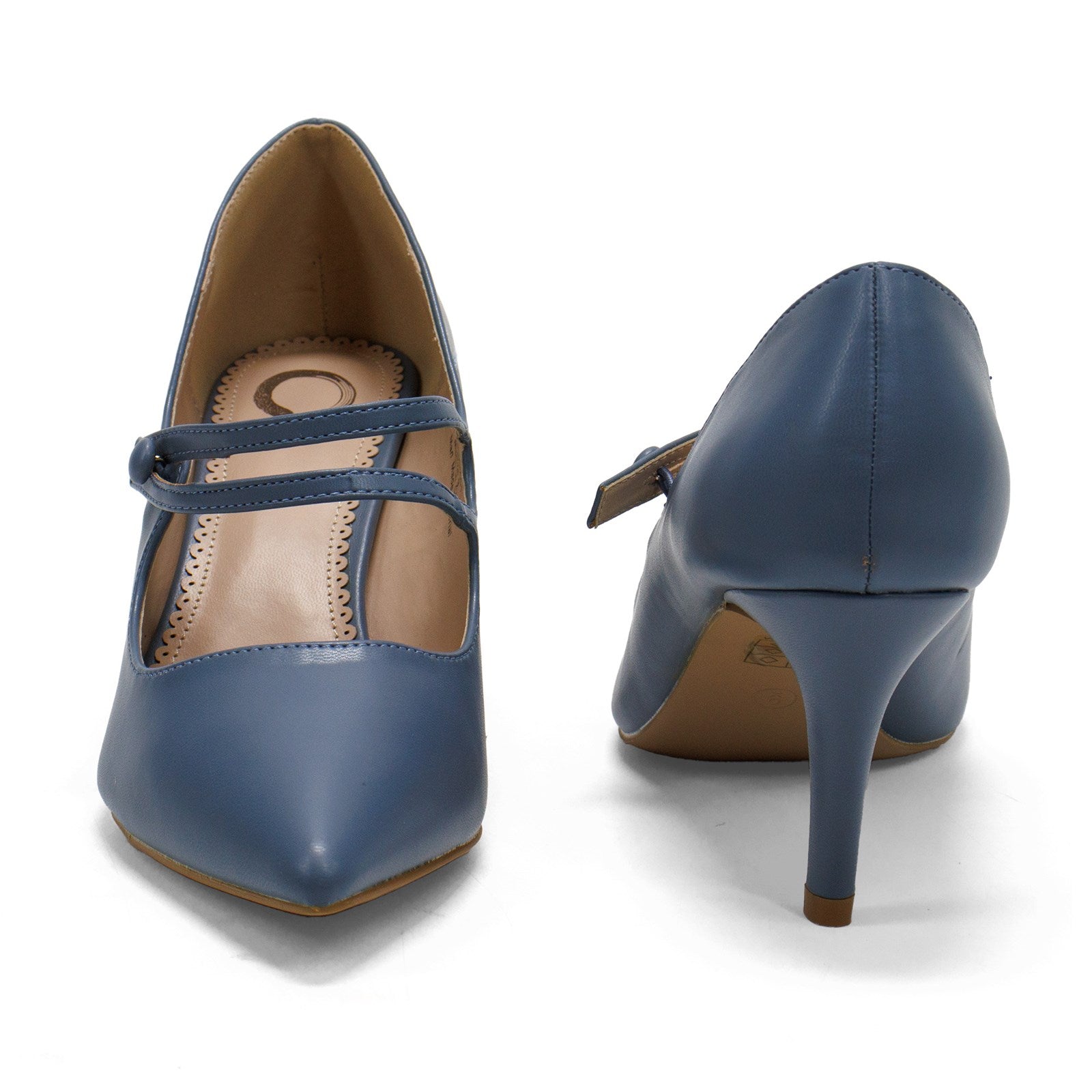 Journee Collection Women Sidney Pointed Toe Mid Heel Pump