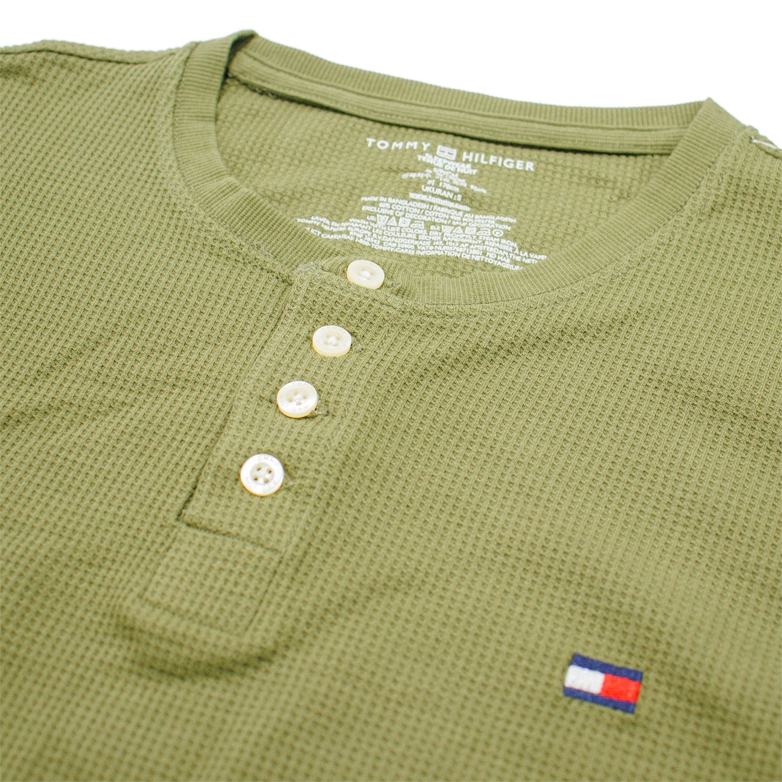 Tommy Hilfiger Men Waffle Lounge Long Sleeve Henley