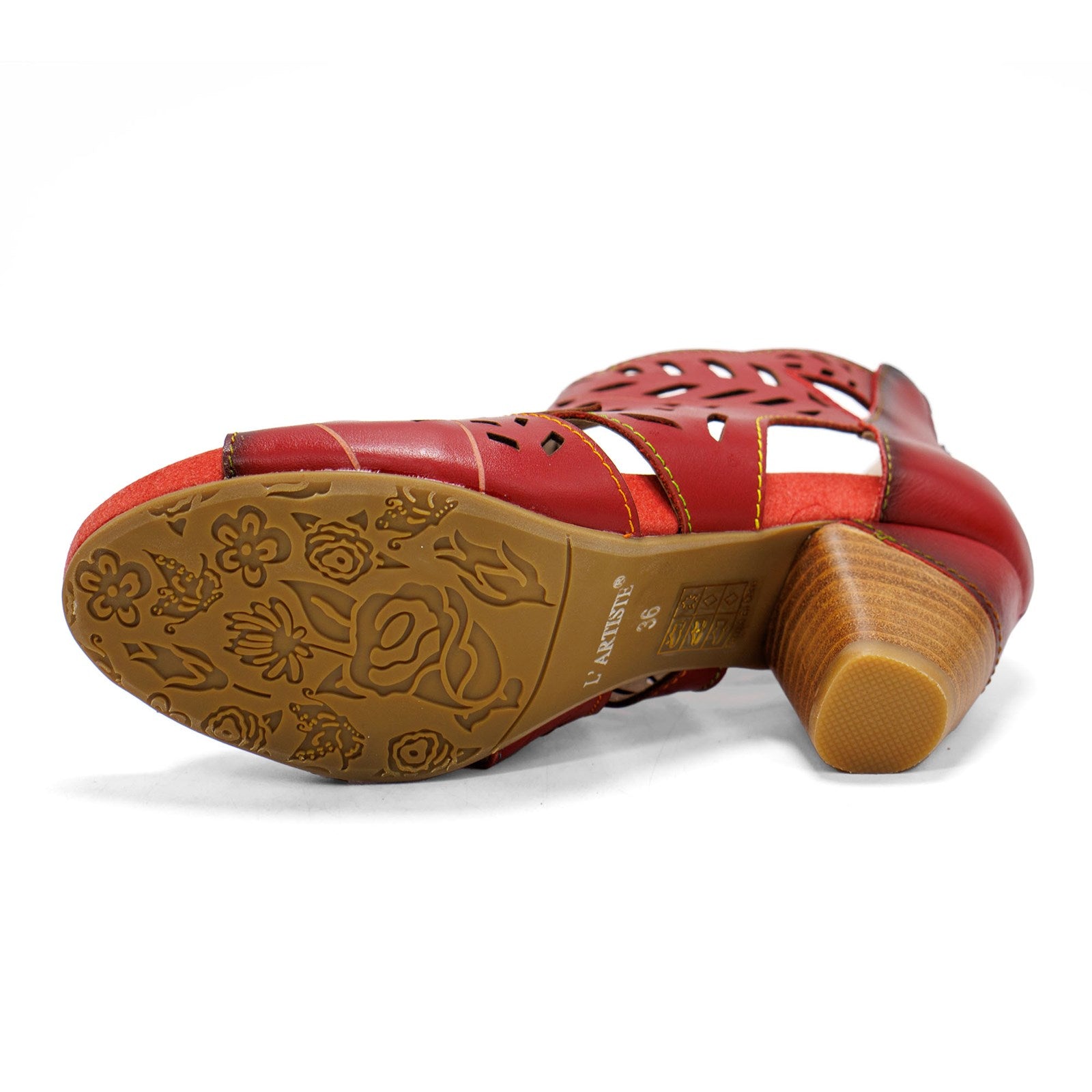 Spring Step Women L'artiste Icon Heeled Sandal With Cutout Details