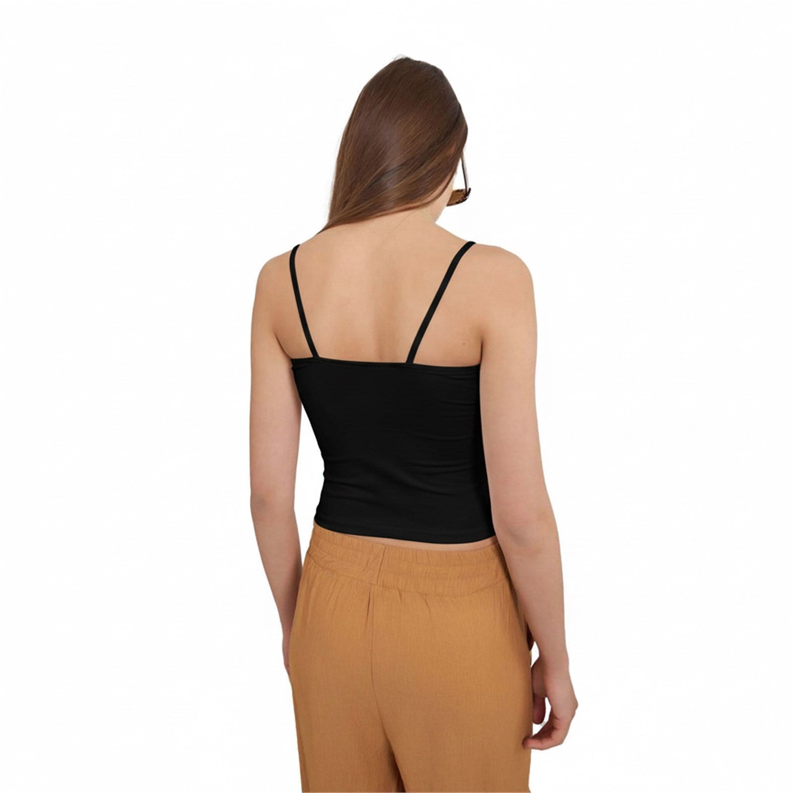 Ambar Women Minimalist Square Neck Slim Fit Cami Top