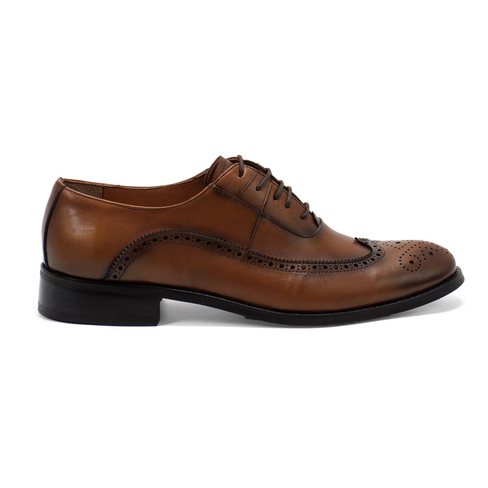 Hakki Men Genova Leather Wingtip Oxford Shoes