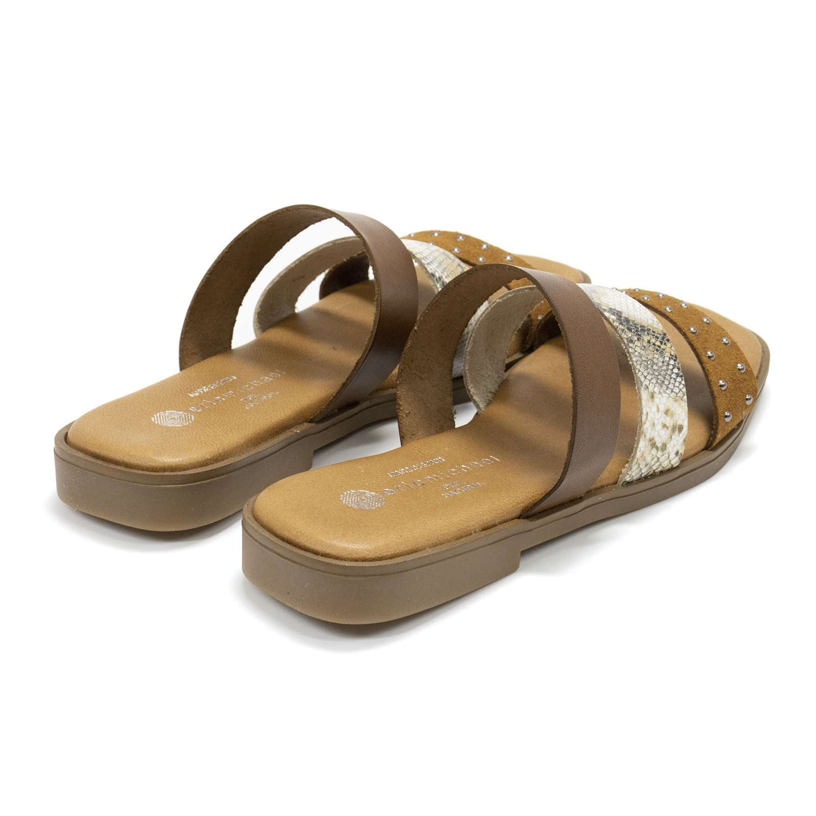 Eric Michael Women Demi Three Strap Slide Sandals