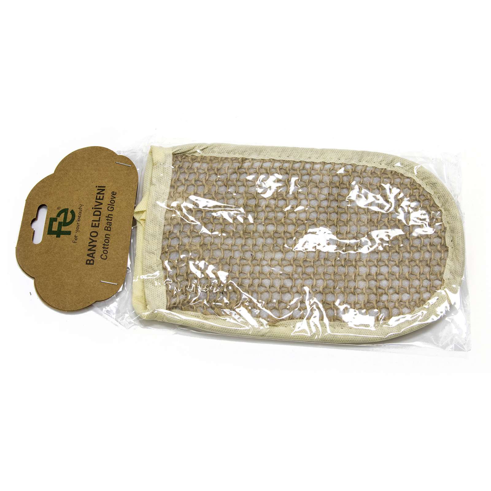 Fe Unisex Jute Weave Bath Mitten