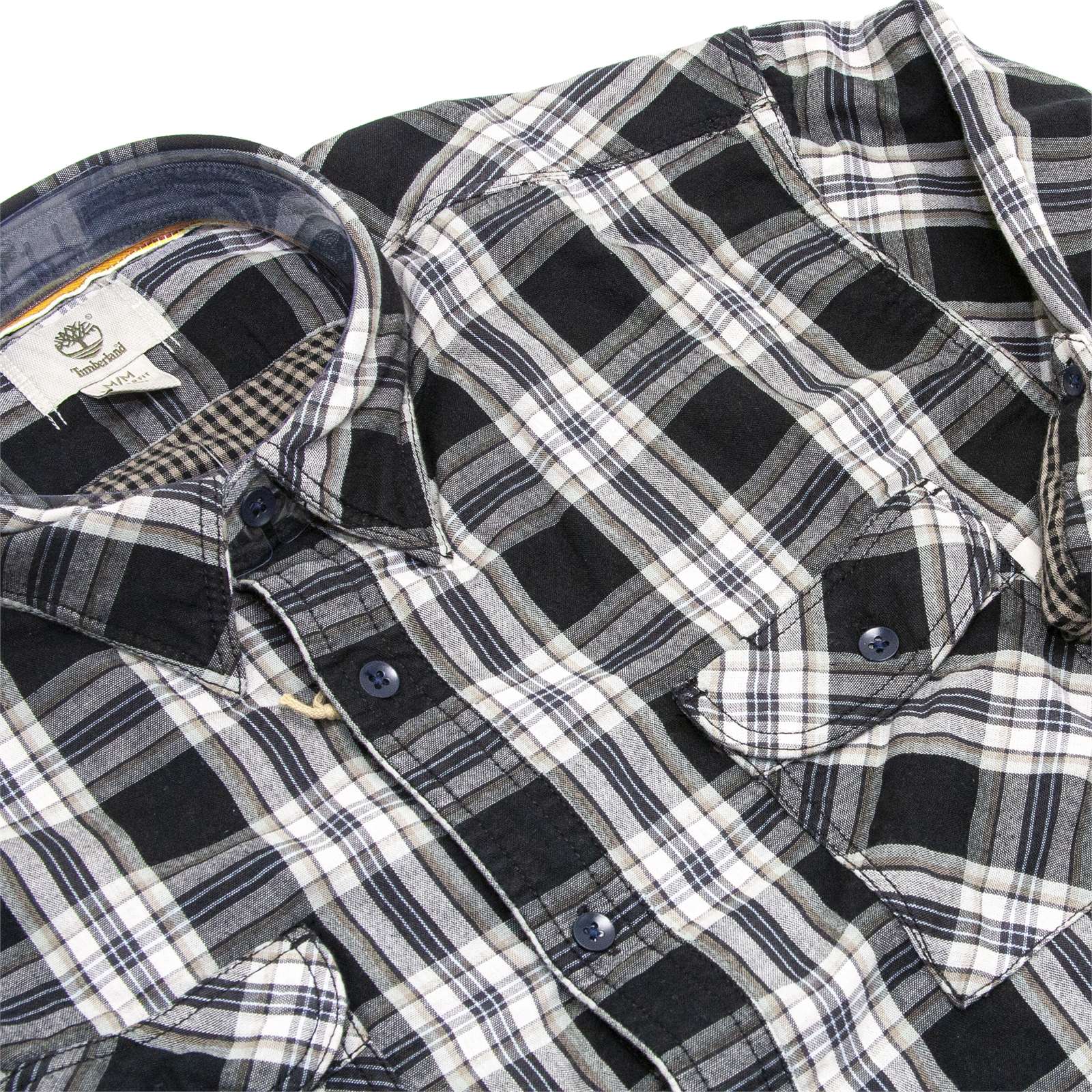 Timberland Men Long Sleeve Double Layer Plaid Shirt