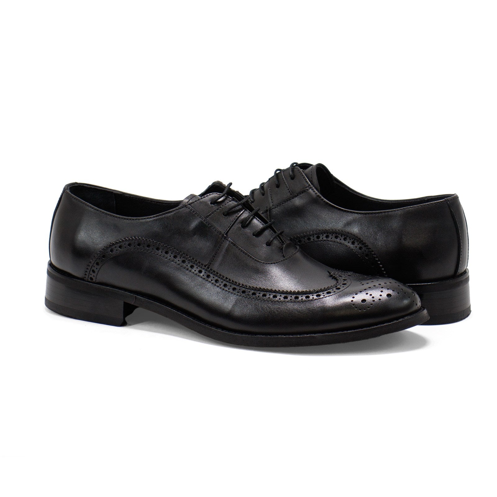 Hakki Men Genova Leather Wingtip Oxford Shoes
