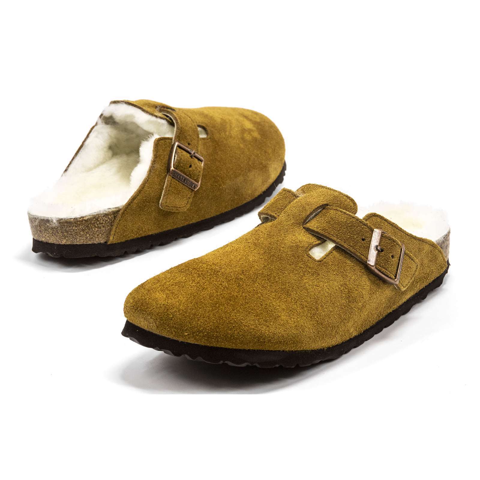 Birkenstock Men Boston Shearling Suede Clogs