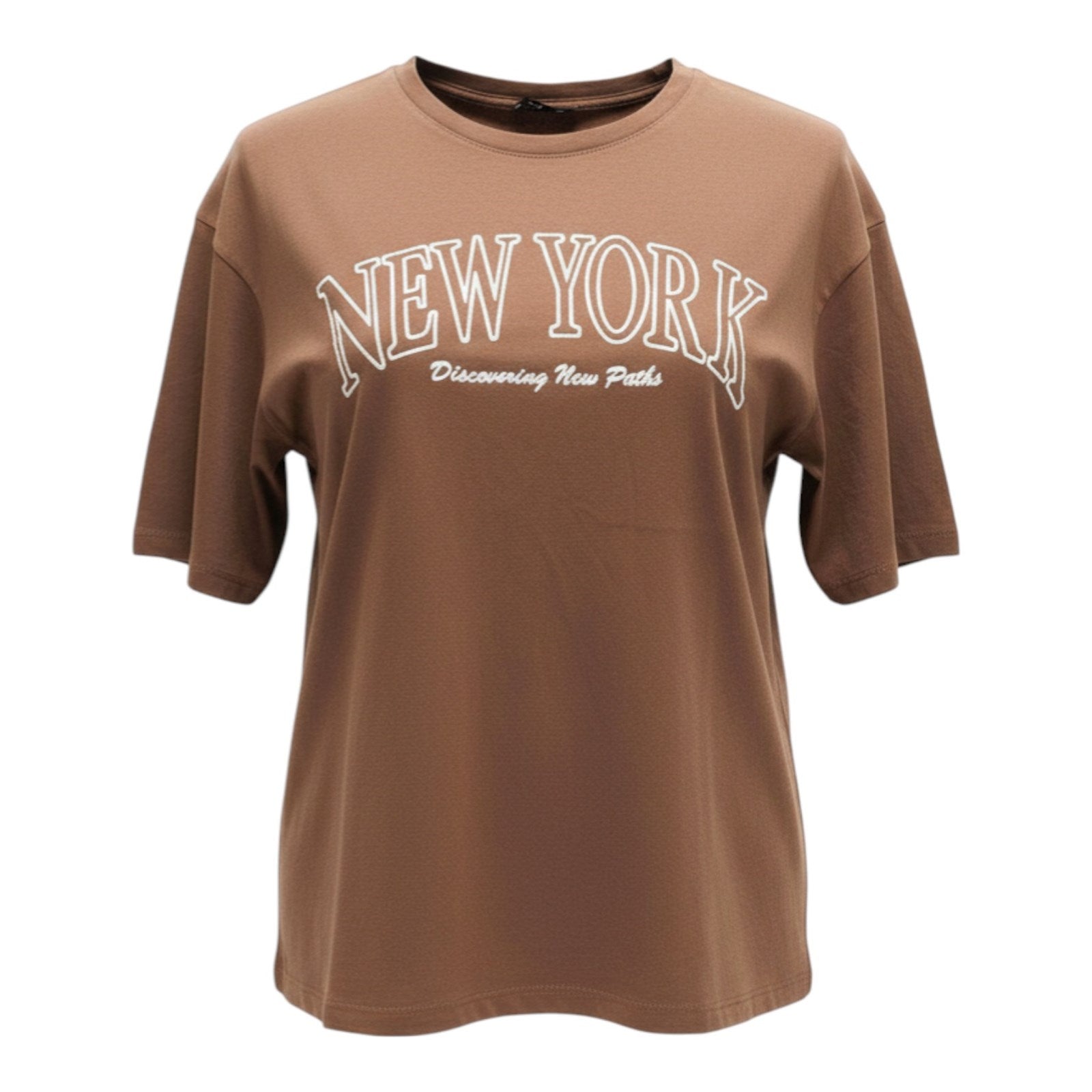 Ambar Women New York City Logo Relaxed Fit T-Shirt