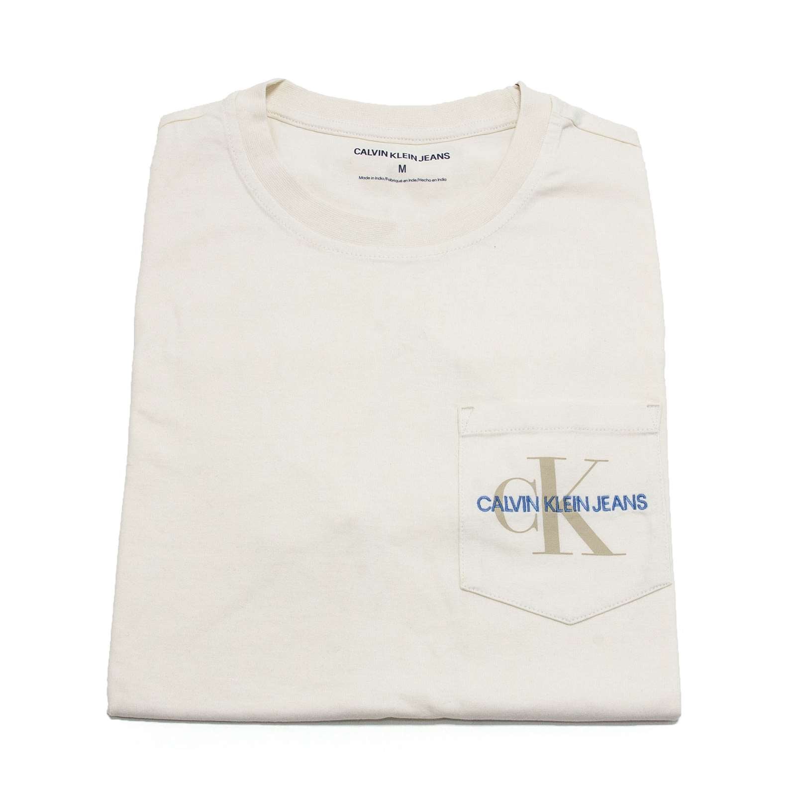 Calvin Klein Men Garment Dyed Monogram Pocket Tee