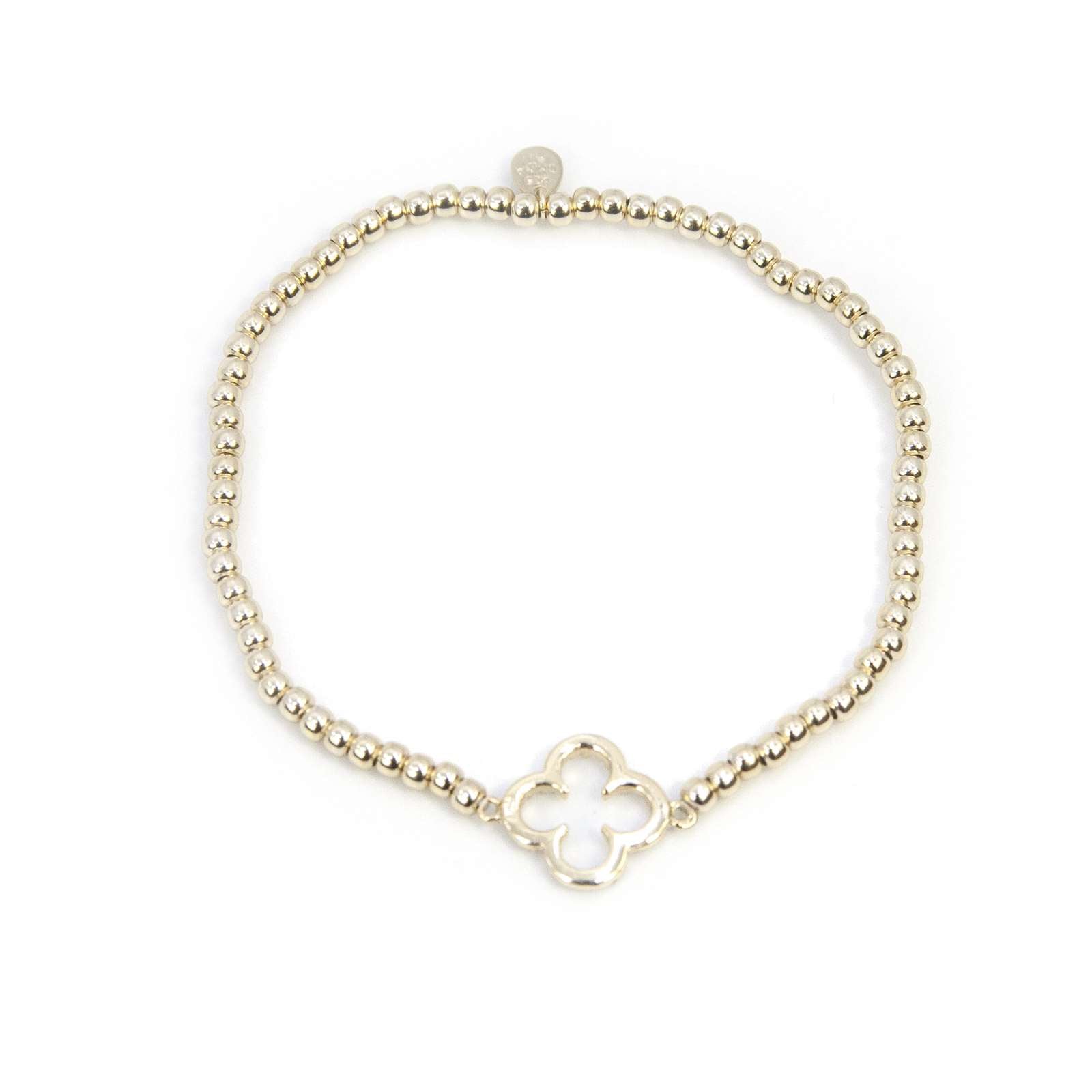 Athra Women Open Clover Beaded Stretch Bracelet