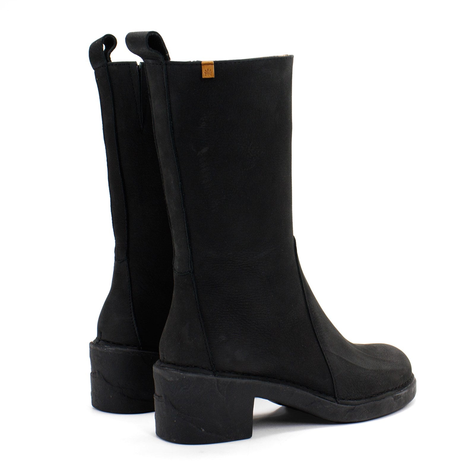 El Naturalista Women Ticino Leather Block Heel Boot