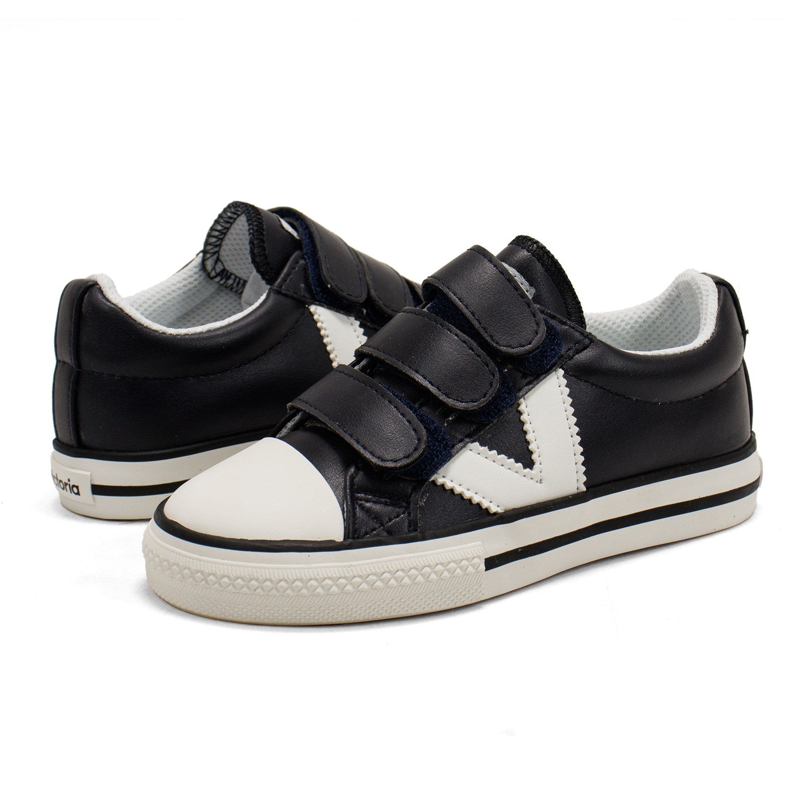 Victoria Boy Tribu Contrast Faux Leather Straps Sneaker