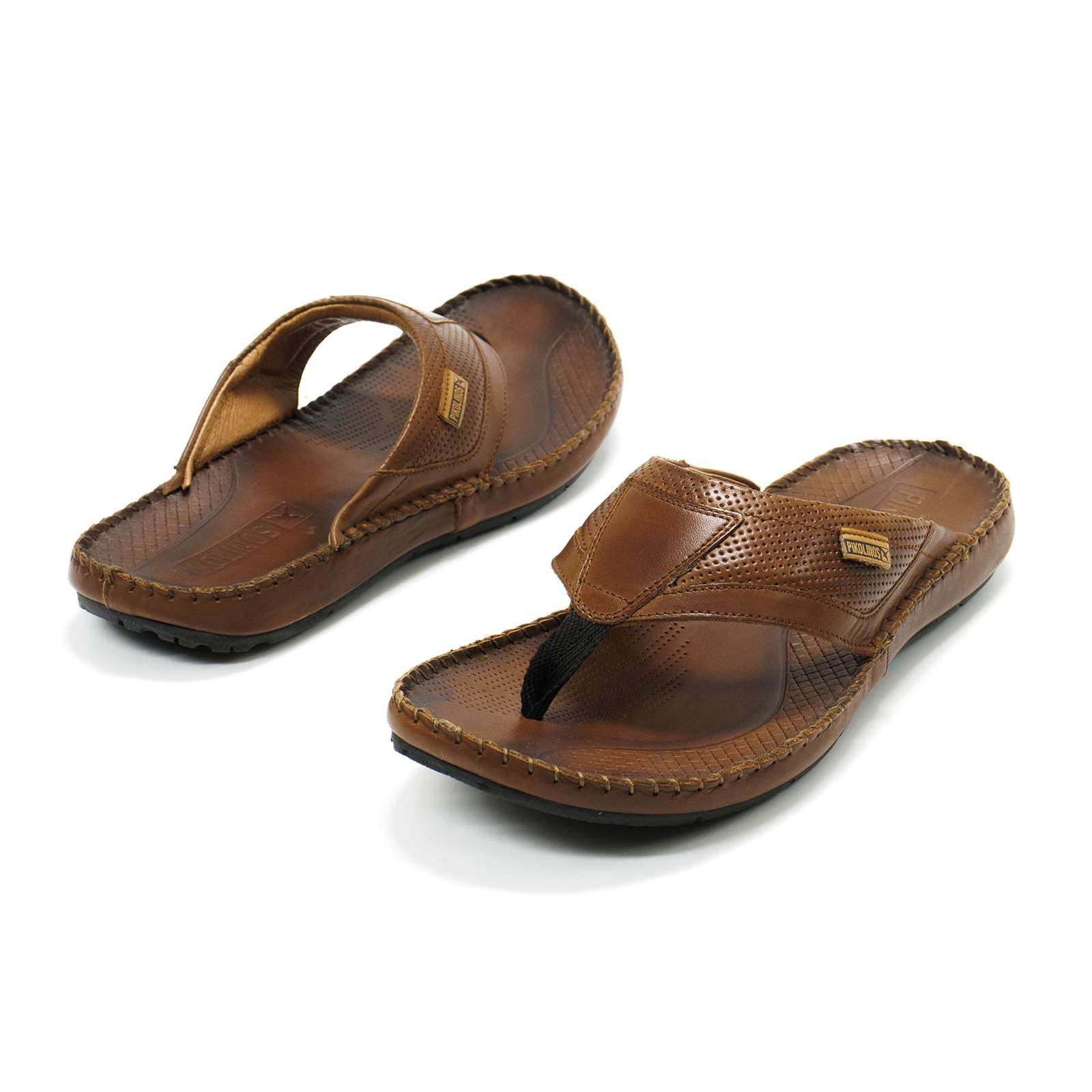 Pikolinos Men Tarifa Leather T-Strap Sandals