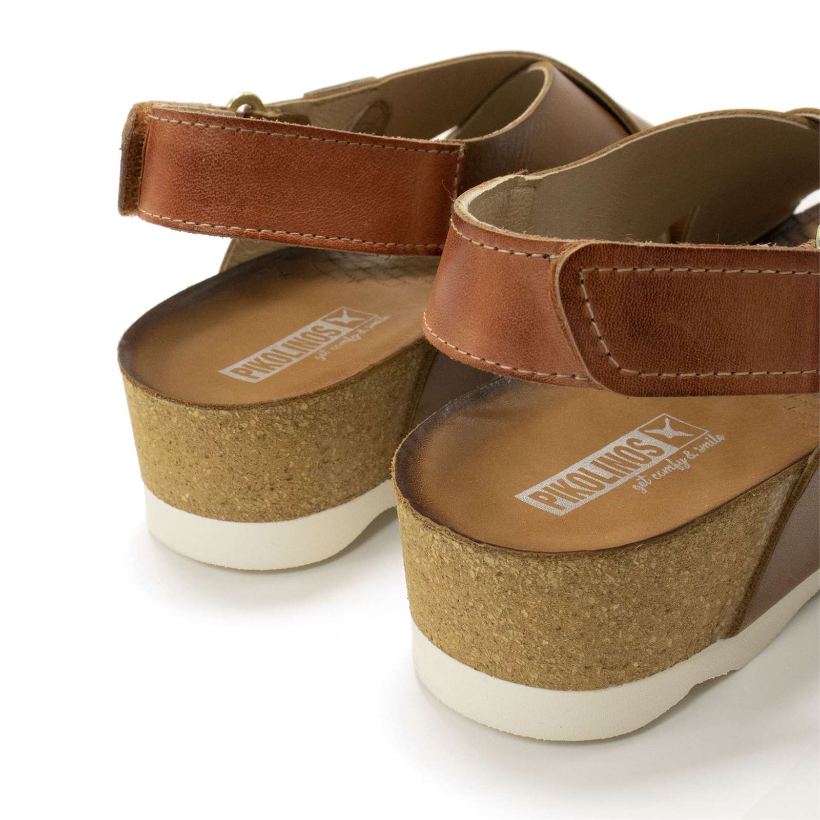 Pikolinos Women Mahon Leather Wedge Sandals