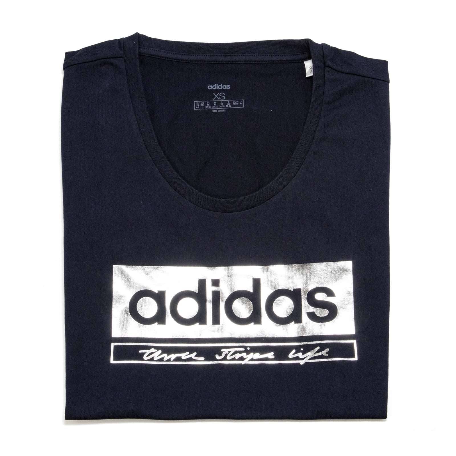 Adidas Women Foil Graphic Crew Neck Tee