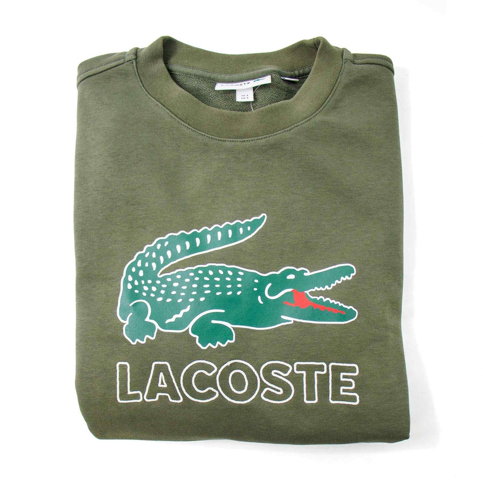 Lacoste Men Graphic Croc Non Brushed Fleece Sweatshirt