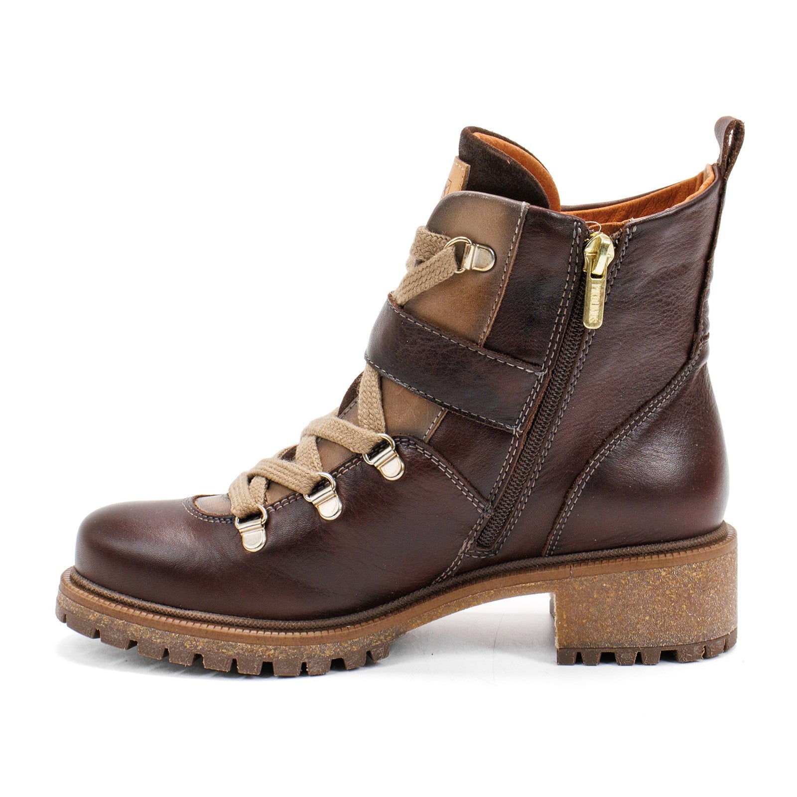 Pikolinos Women Aspe Lace Up Ankle Boot With Buckle Detail