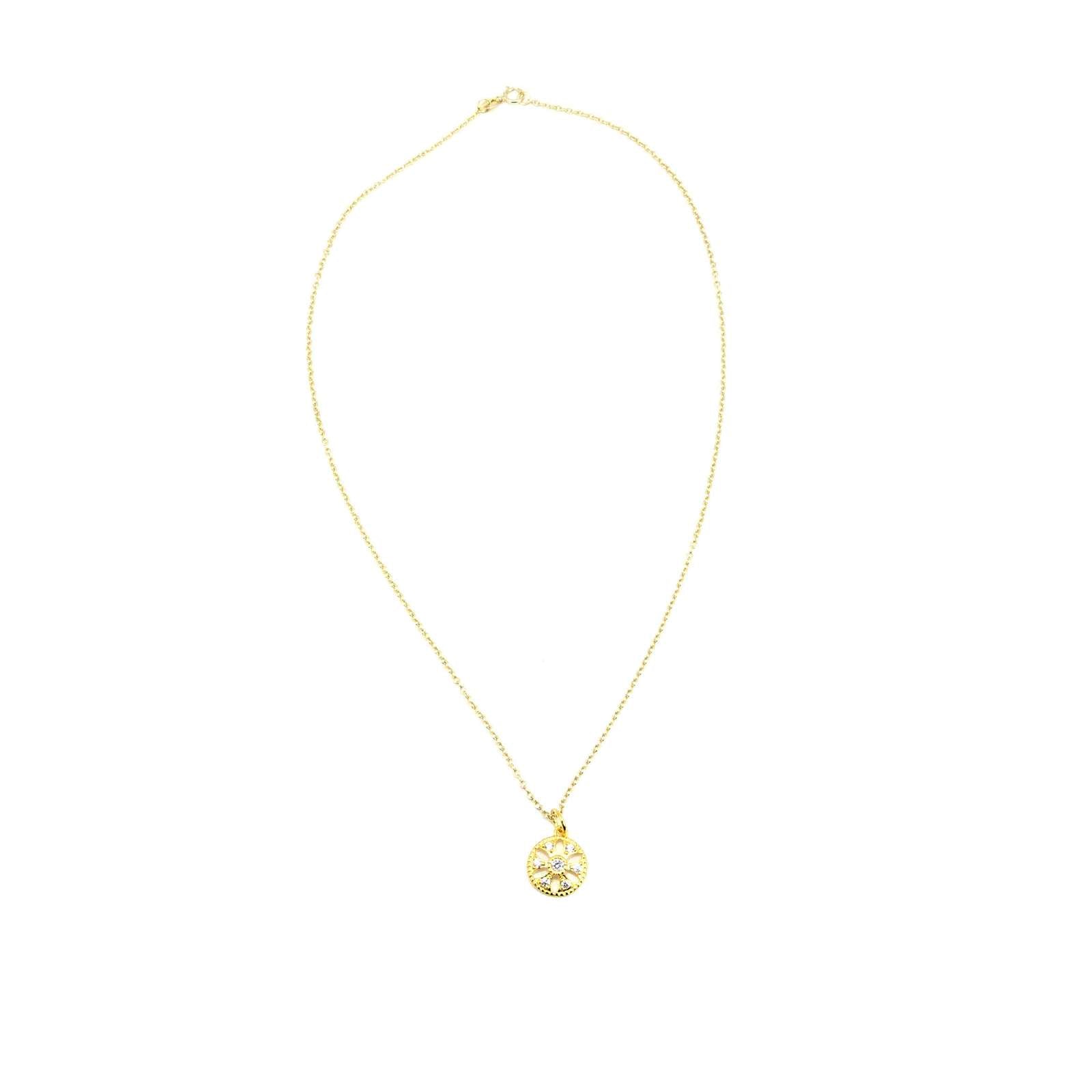 Athra Women Round Open Flower Necklace