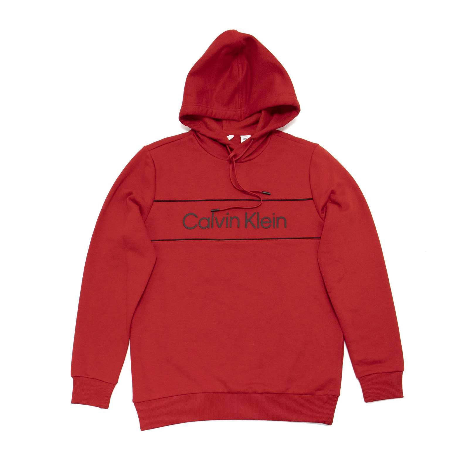 Calvin Klein Men Long Sleeve Iconic Logo Piping Pullover Hoodie