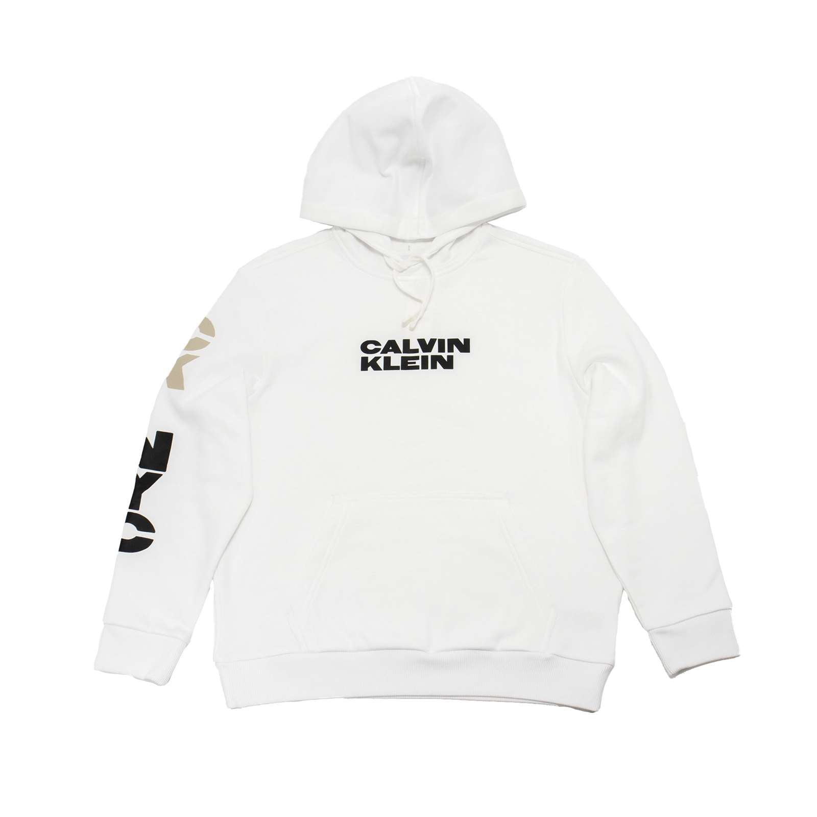 Calvin Klein Men Long Sleeve Nyc Triple Logo Crew Neck Hoodie