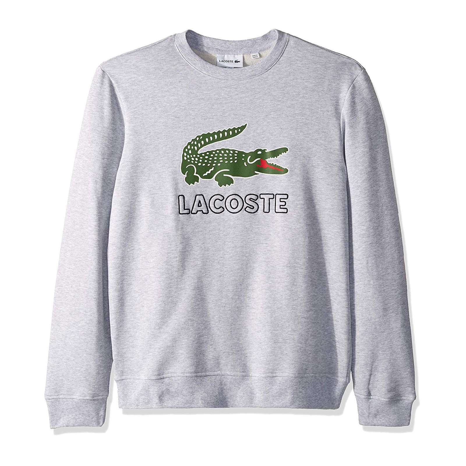 Lacoste Men Graphic Croc Non Brushed Fleece Sweatshirt