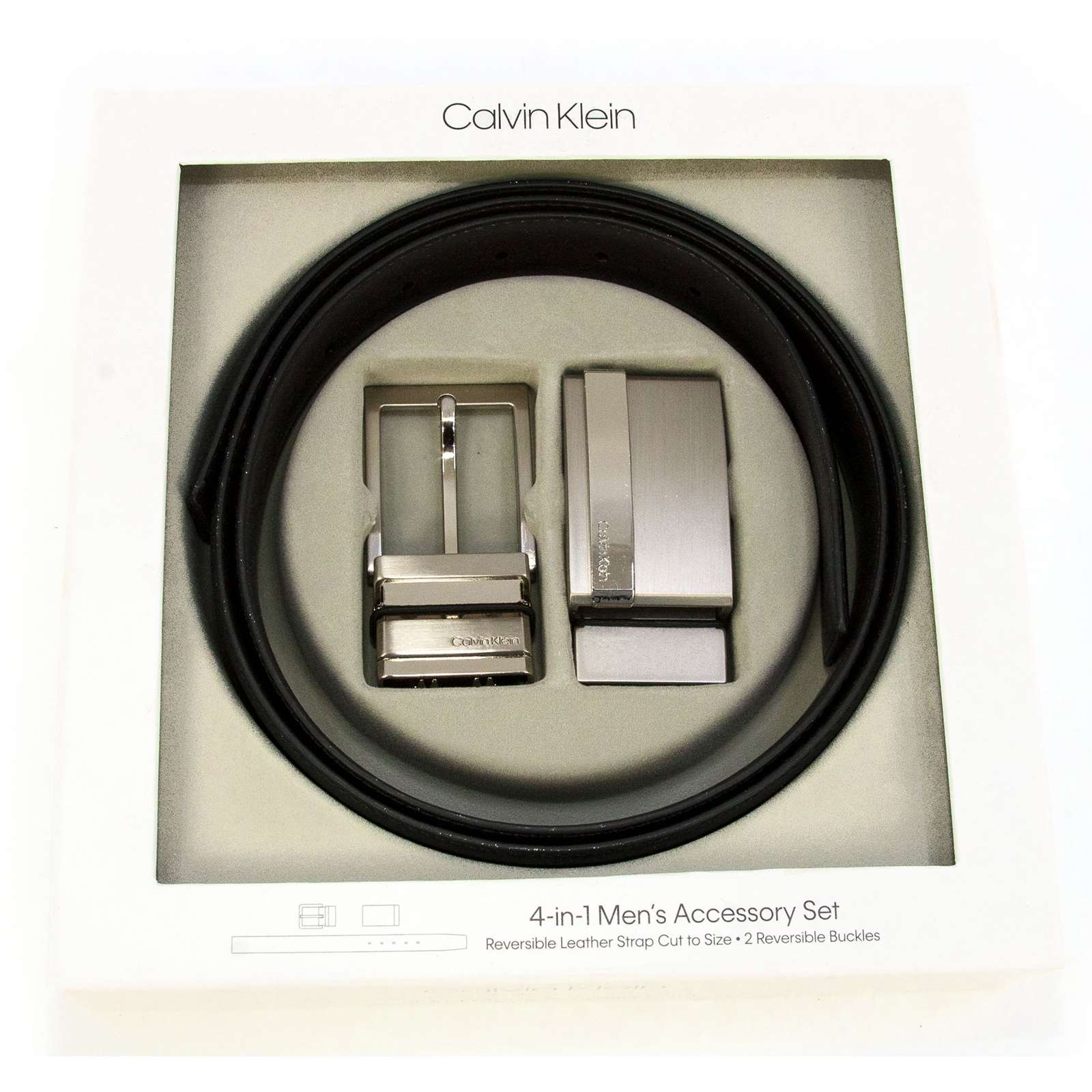 Calvin Klein Reversible Leather Belt 3 Piece Set