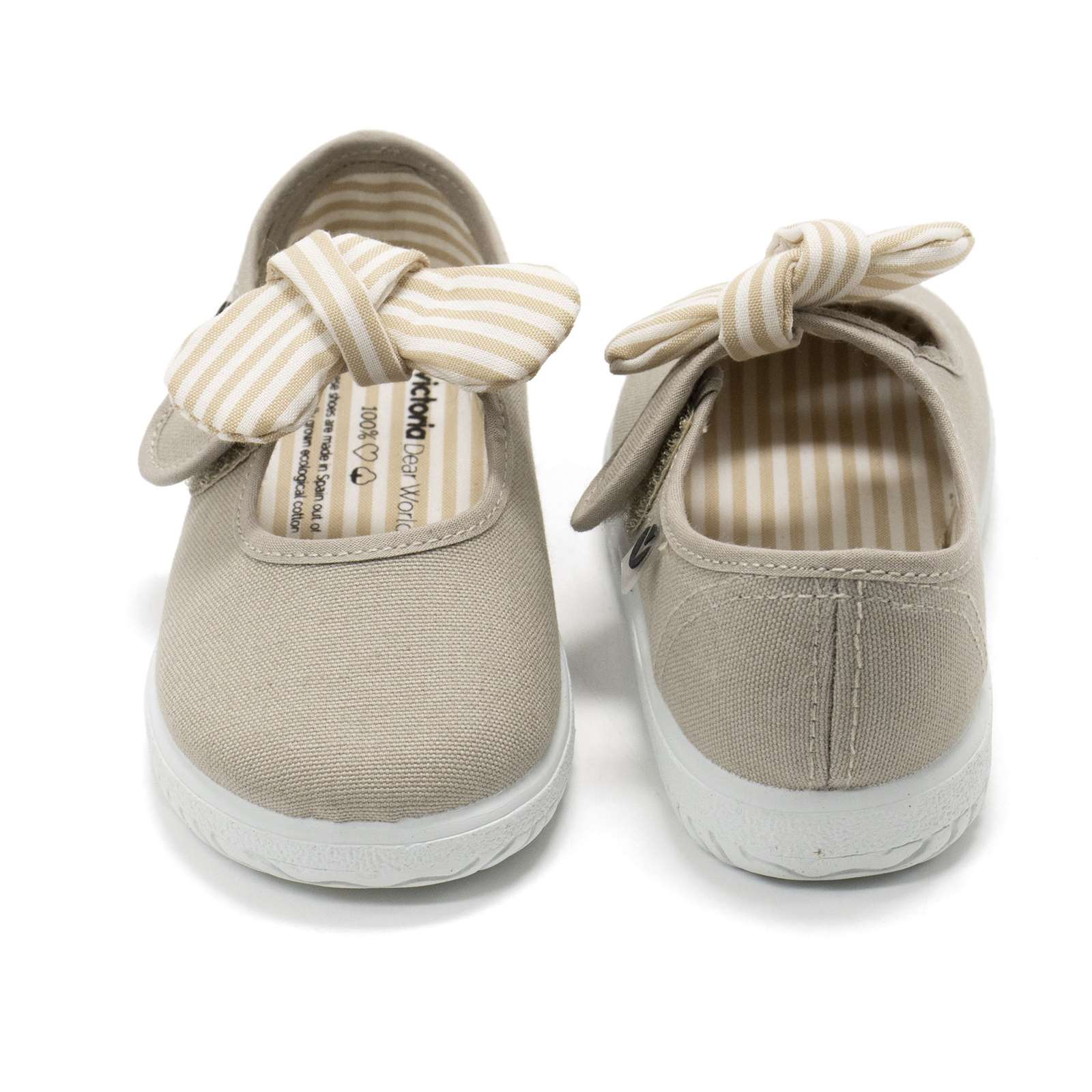 Victoria Toddler Slip On Canvas Bow Shoes