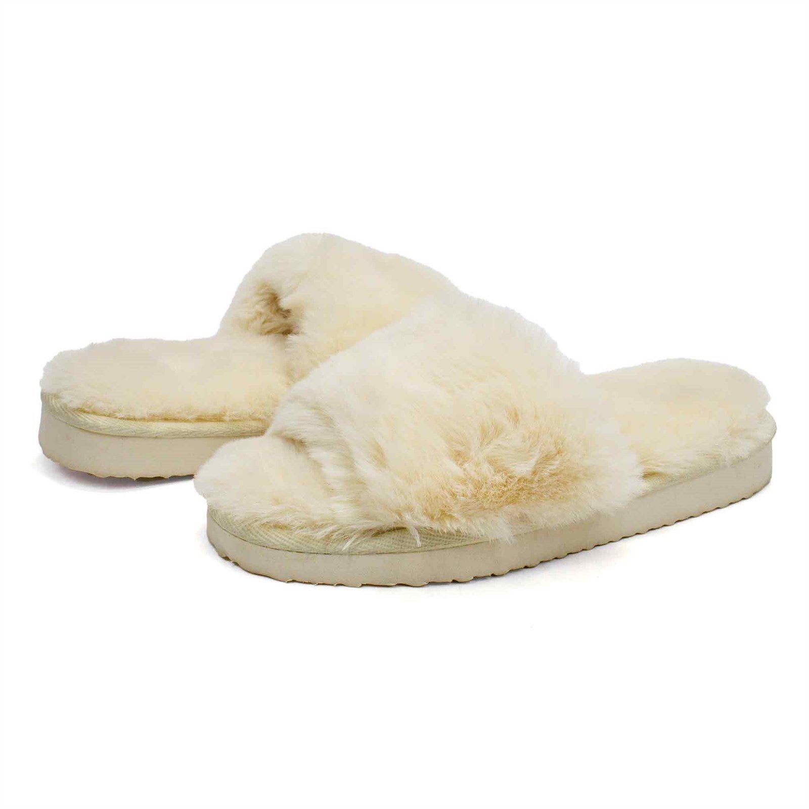 Inc Women Dinnaa Faux Fur Slide Slipper