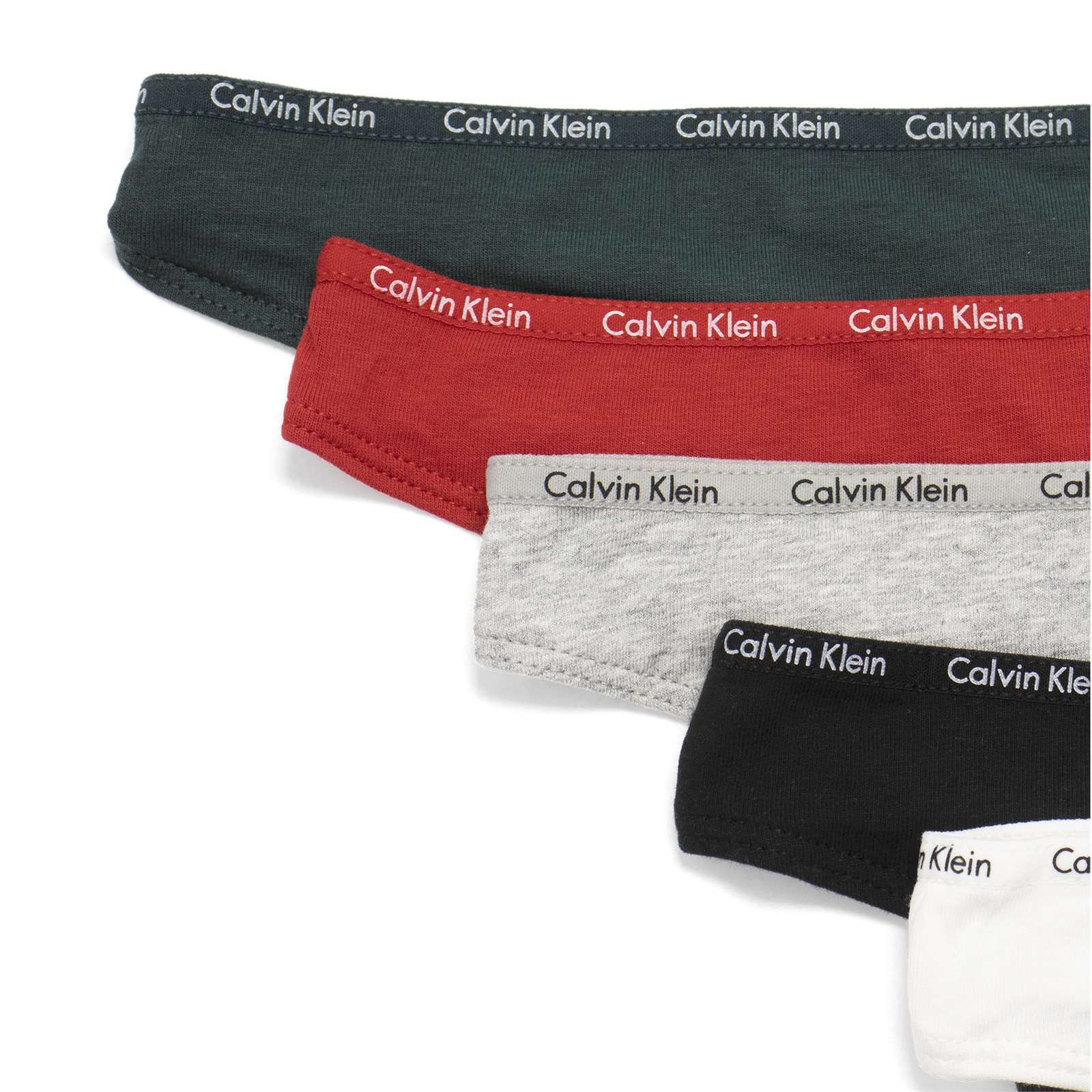 Calvin Klein Women 5-Pack Signature Logo Cotton Thong