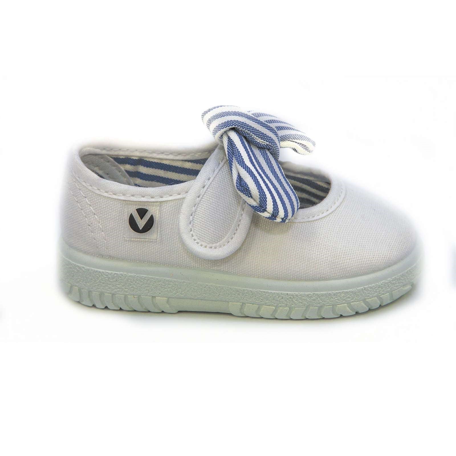 Victoria Girl Slip On Canvas Bow Shoes