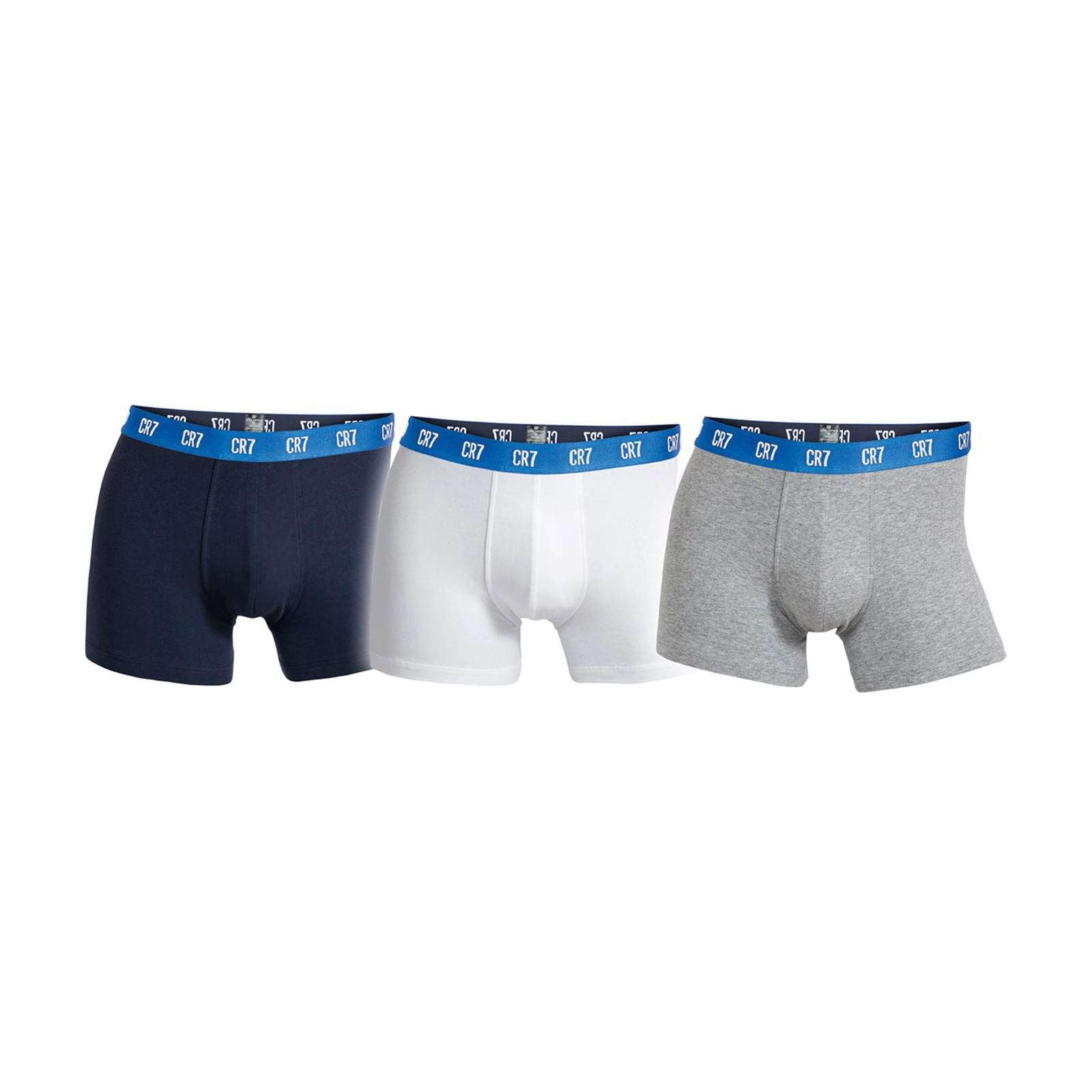 Cr7 Men 3-Pack Trunk Cotton Stretch Boxers