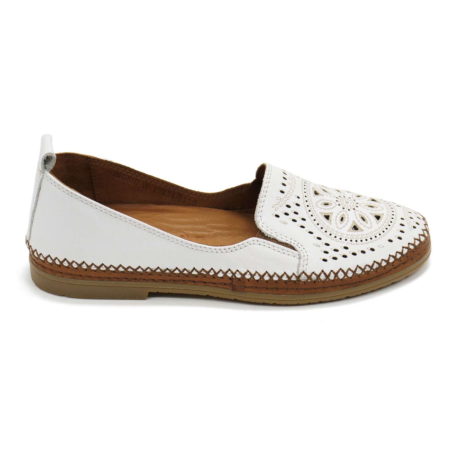 Spring Step Women Ingrid Perforated Leather Slip-On