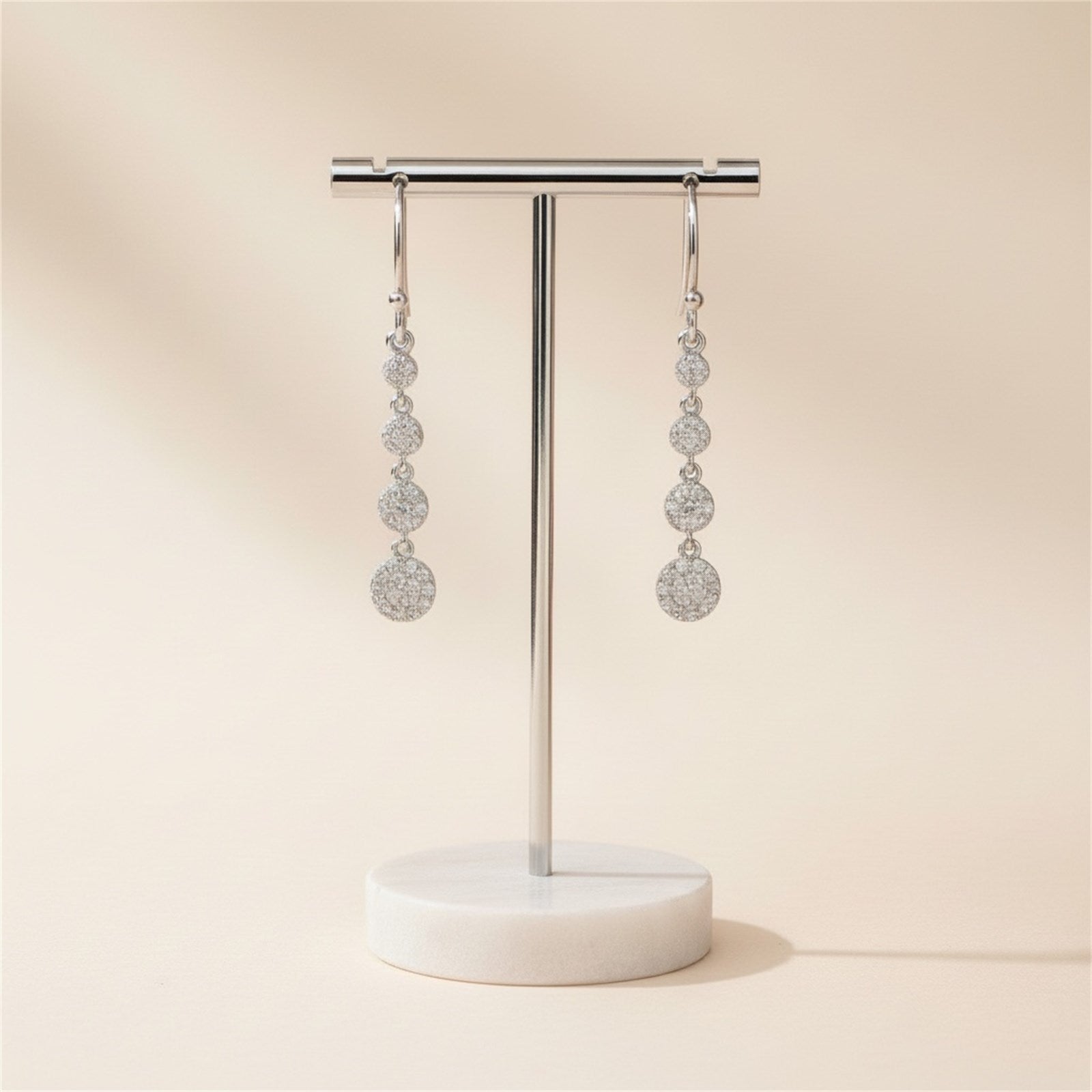 Athra Women Triple Disc Drop Earring