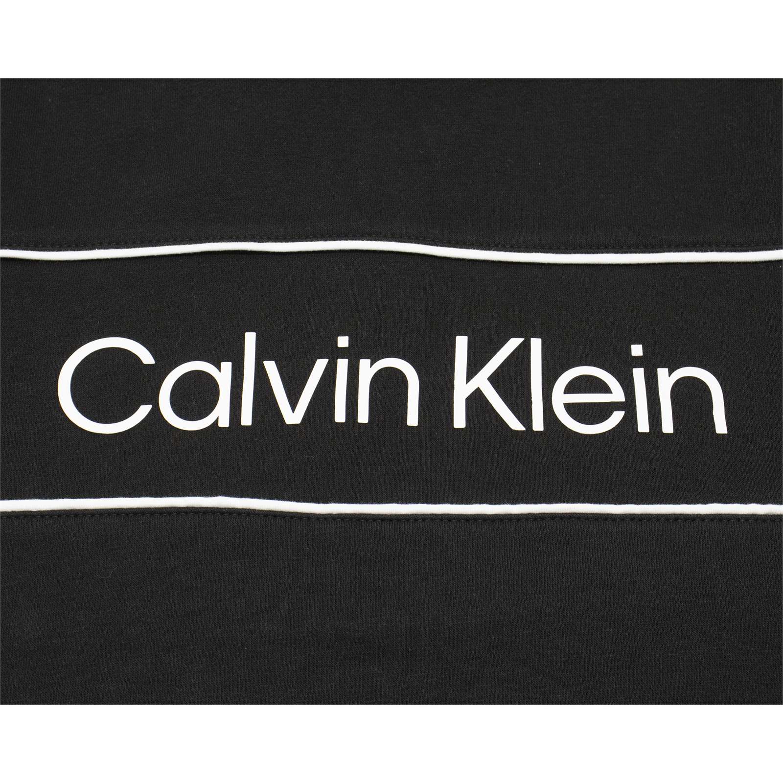 Calvin Klein Men Long Sleeve Iconic Logo Piping Pullover Hoodie