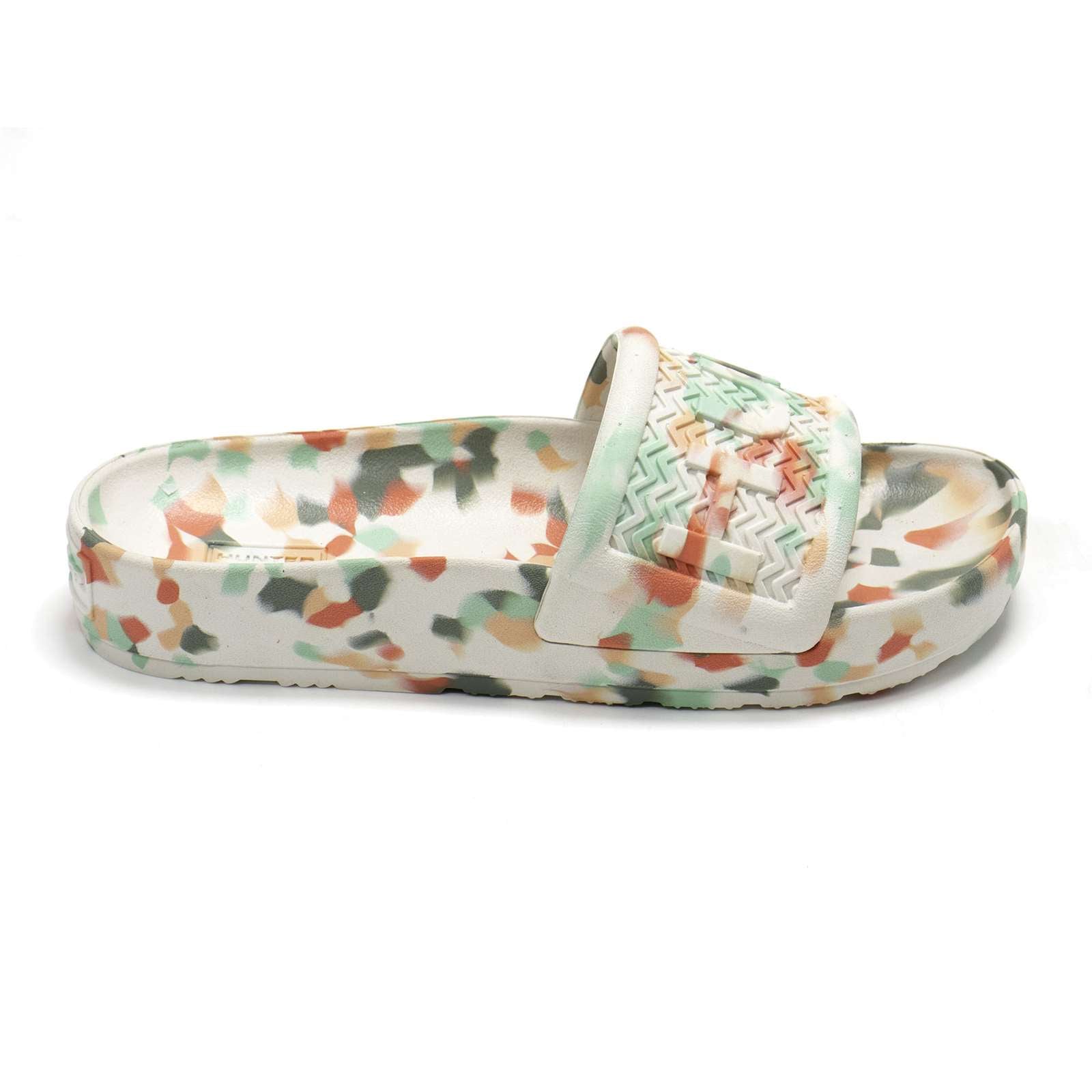 Hunter Women Bloom Algae Marble Slide Sandals