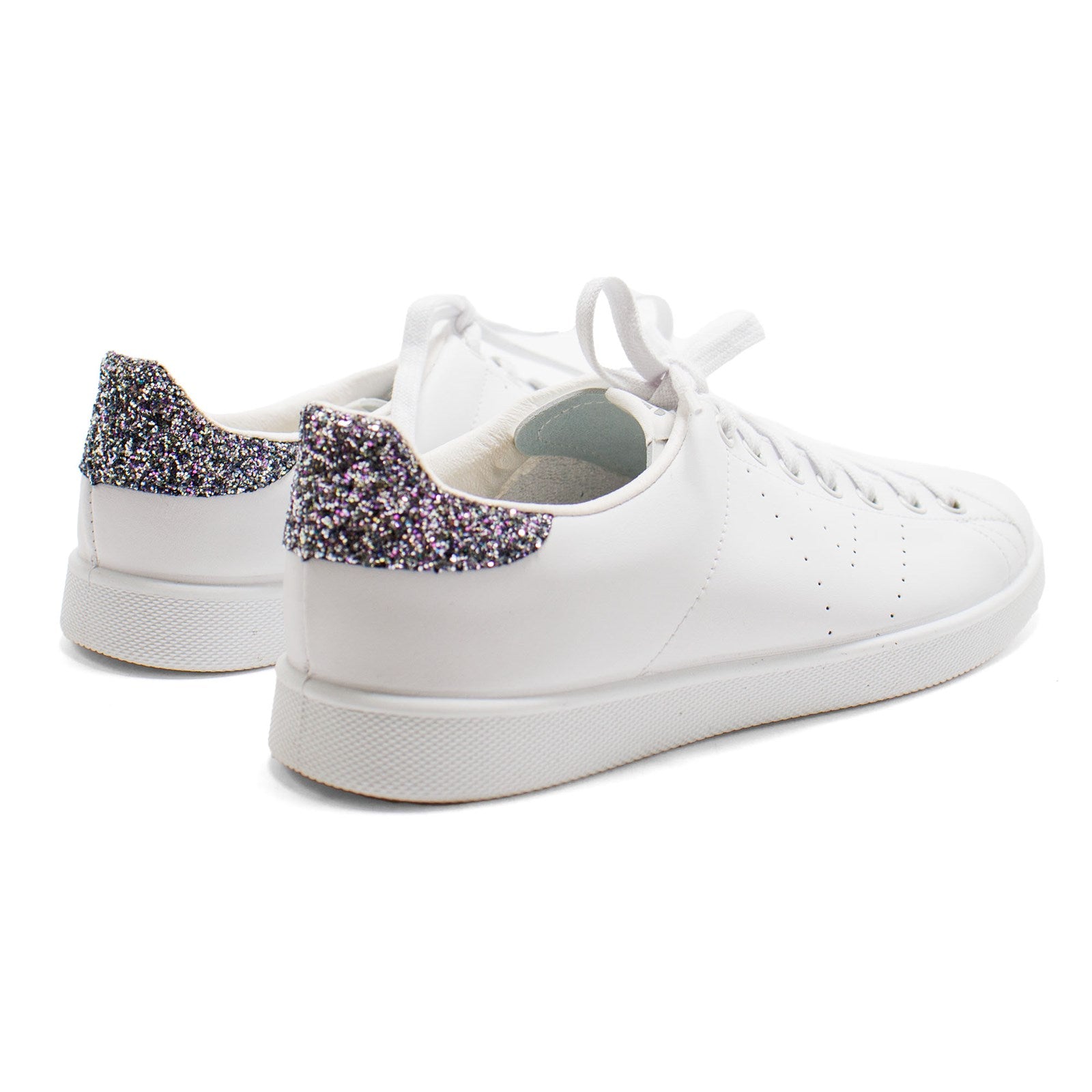 Victoria Women Leather Sneakers With Glitter