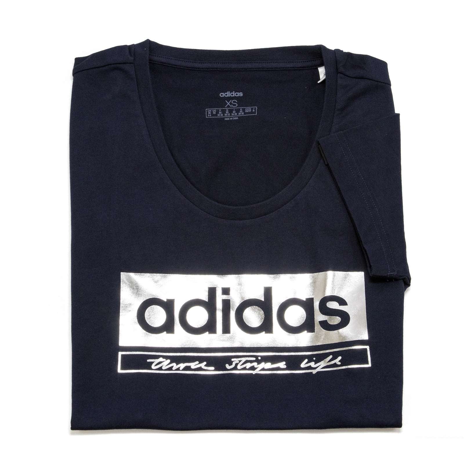 Adidas Women Foil Graphic Crew Neck Tee