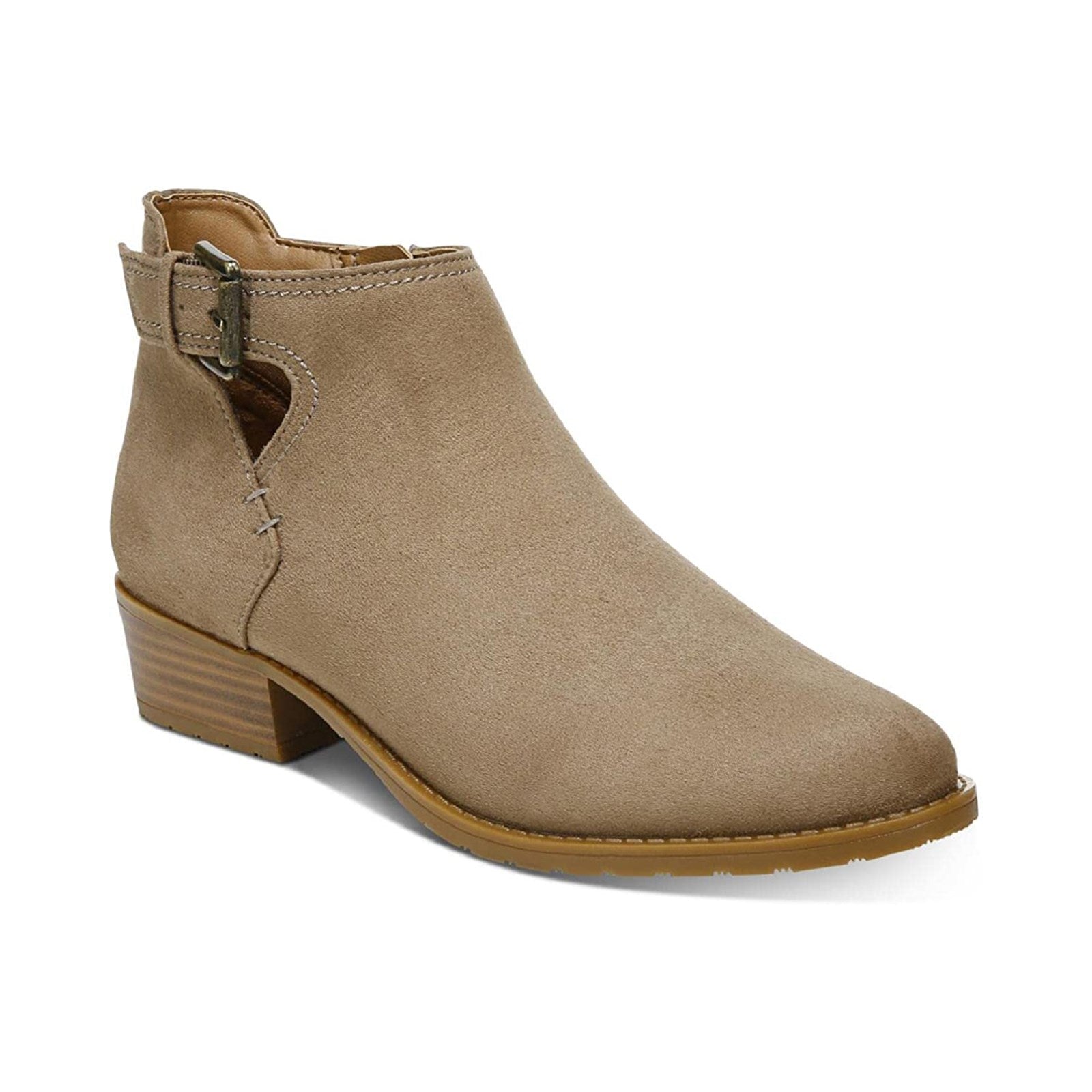 Style&Co Women Mabelp Faux Suede Almond Toe Ankle Boots