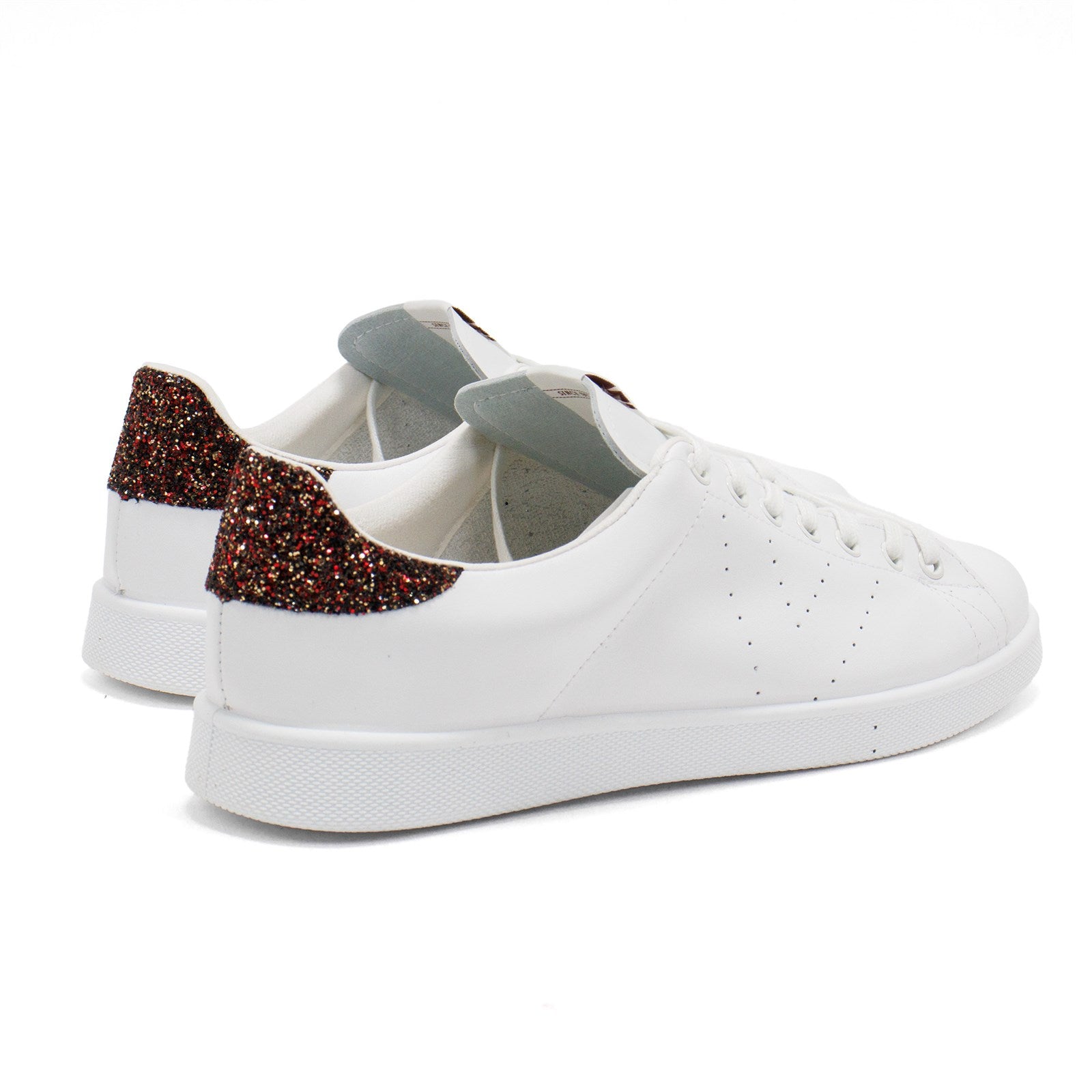 Victoria Women Leather Sneakers With Glitter