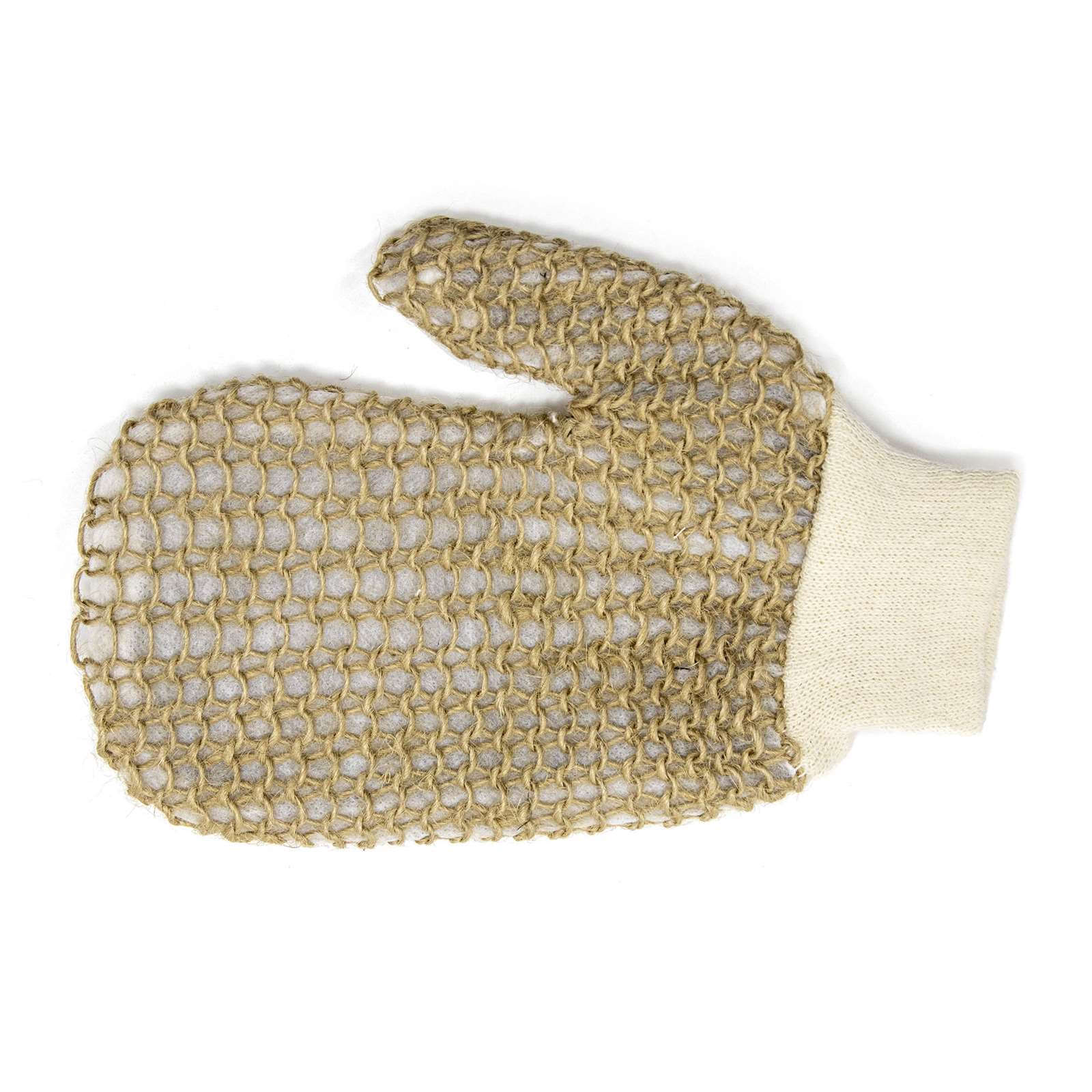 Fe Unisex Jute Weave Gingered Bath Mitten