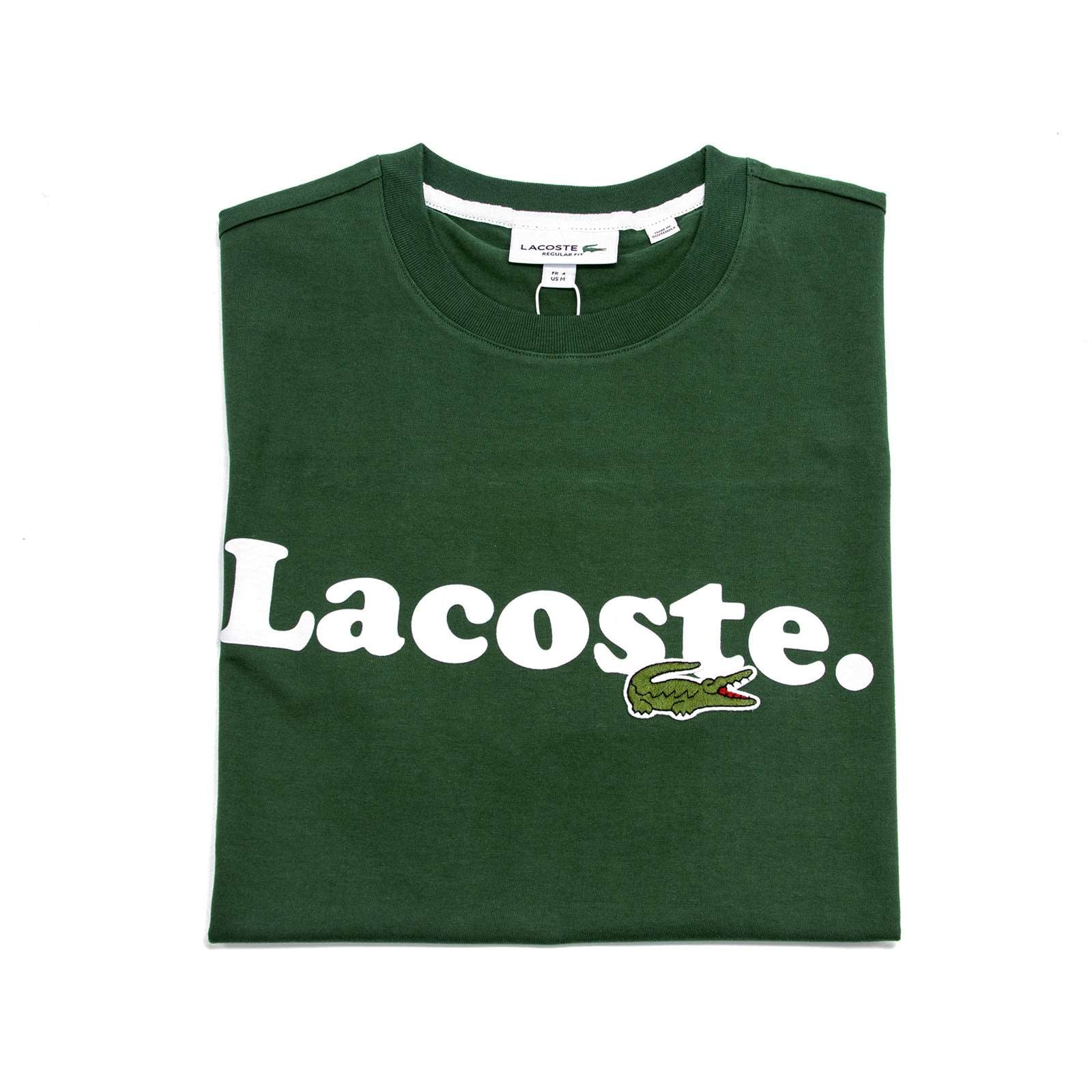 Lacoste Men Lacoste And Crocodile Branded Cotton T-Shirt