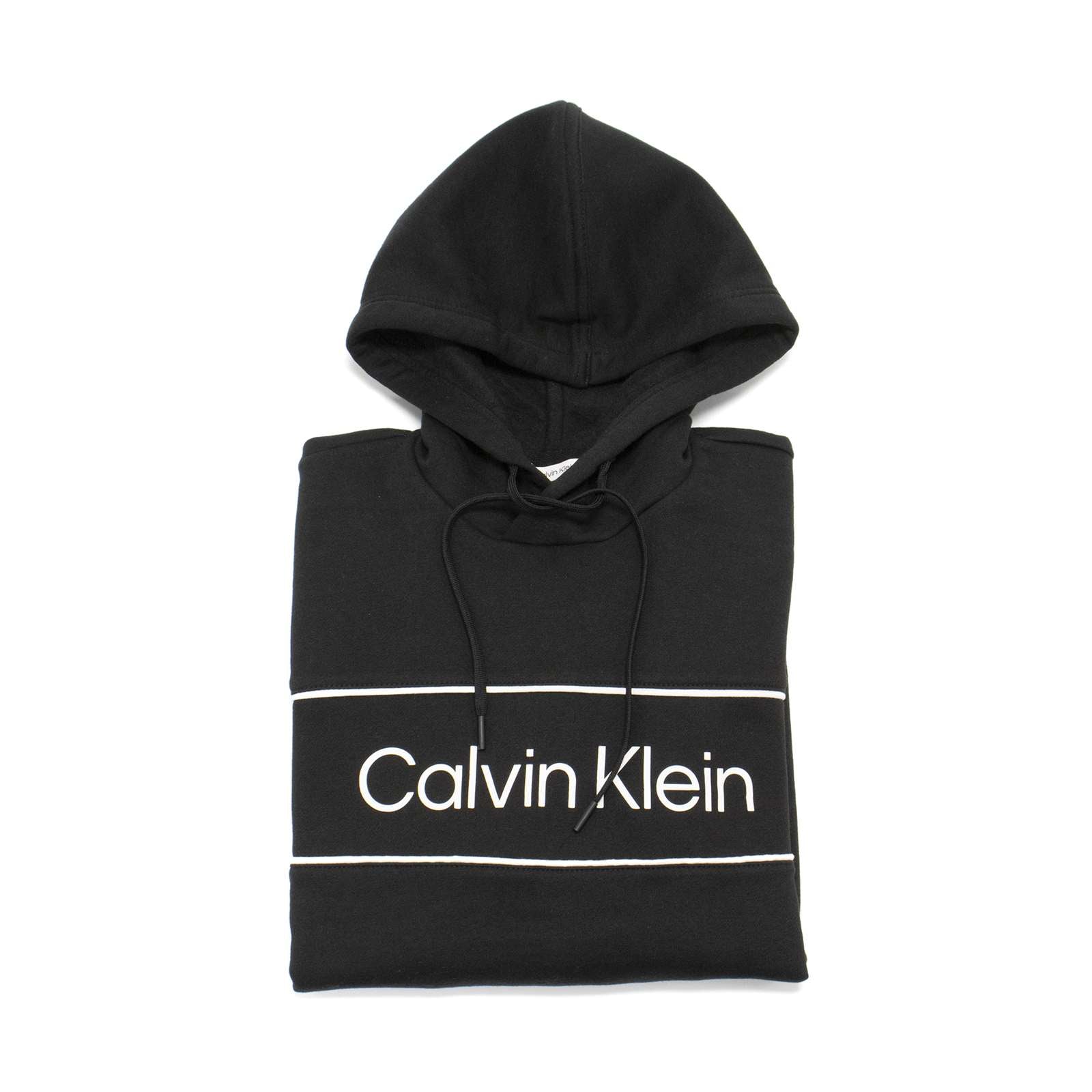 Calvin Klein Men Long Sleeve Iconic Logo Piping Pullover Hoodie