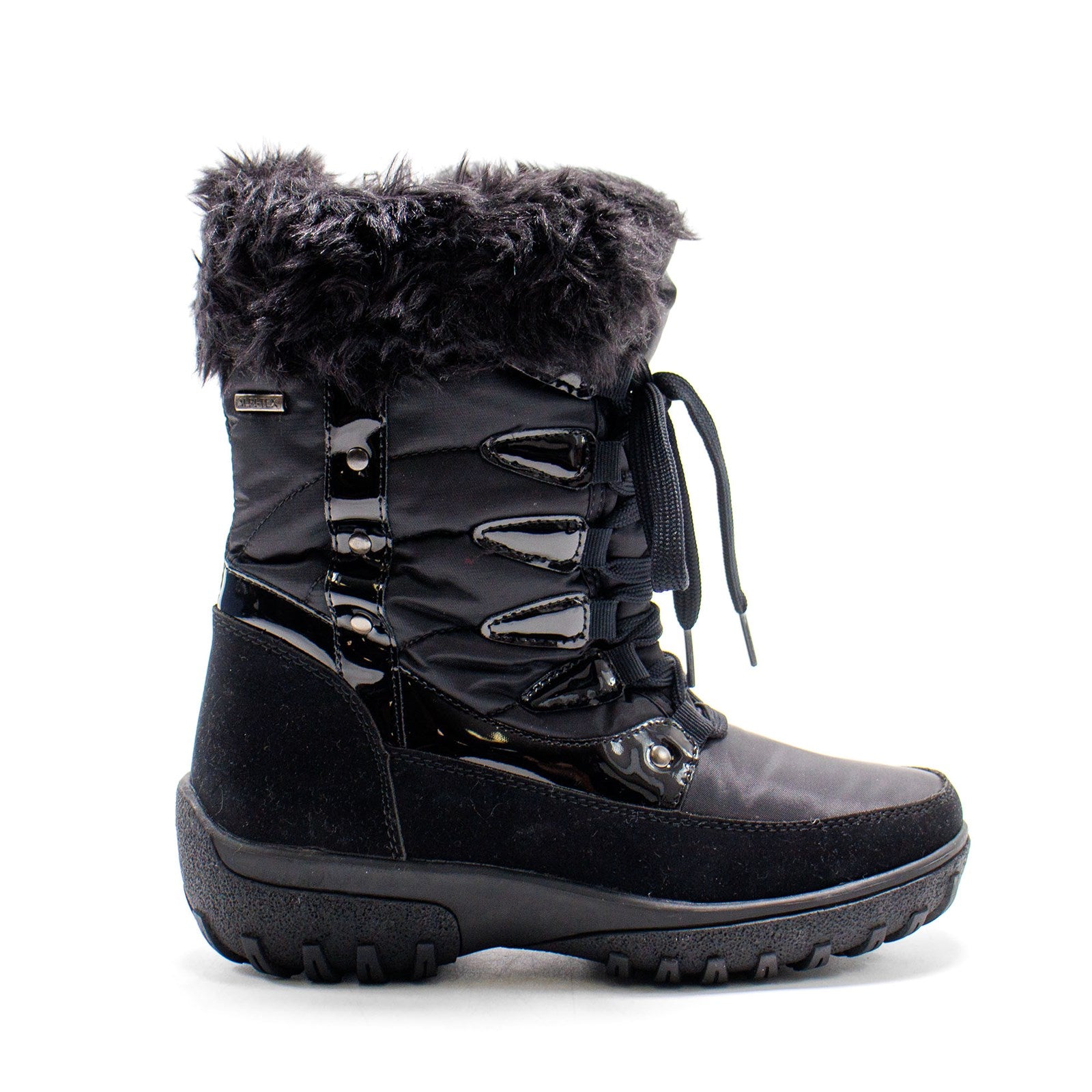 Flexus Women Stormy Lace-Up Faux Fur Collar Winter Boot